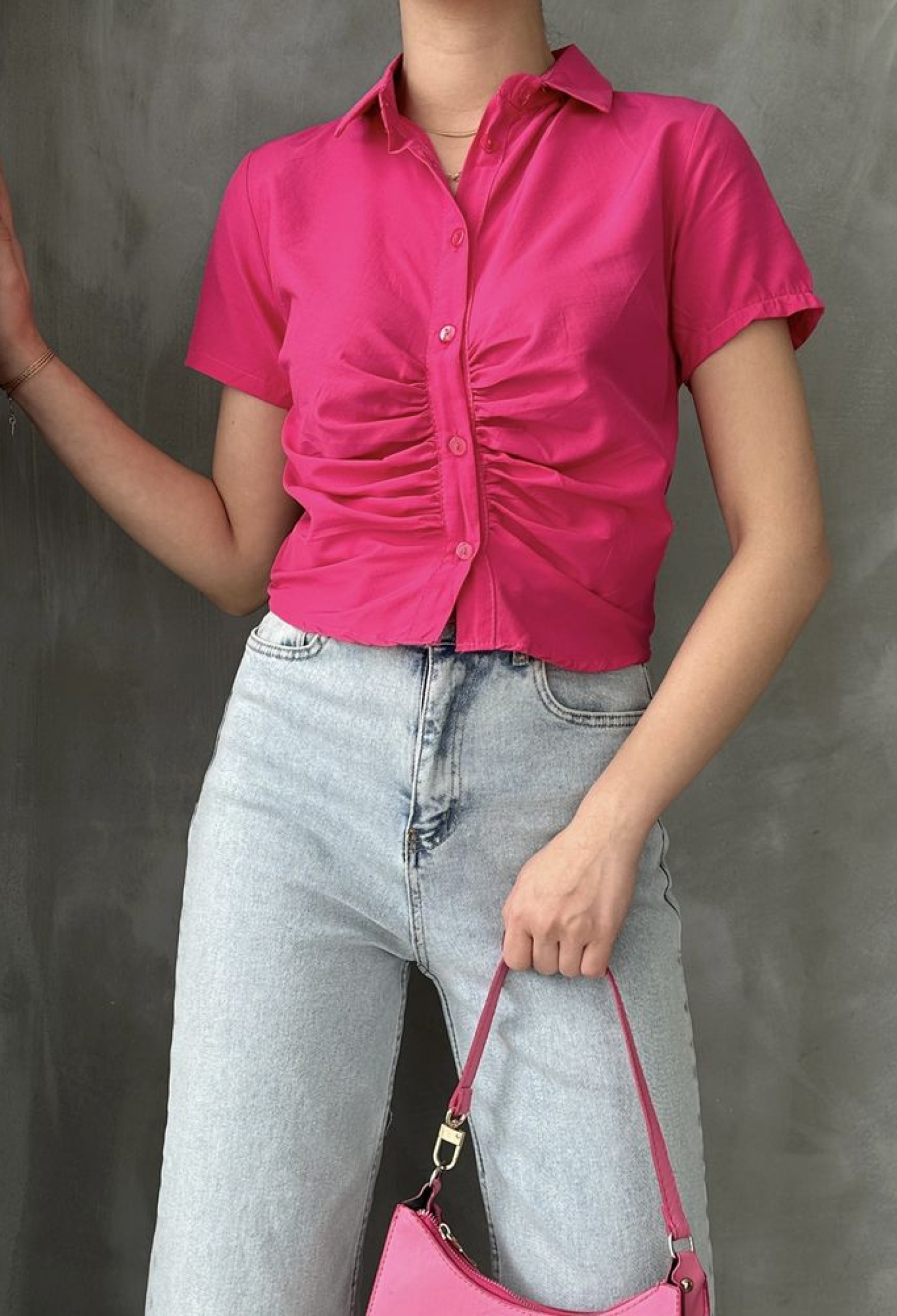 Glittered Gathered Front Blouse - Brand: Topshow - Women & Kids, Baby Clothes Wholesale - TheBS Women