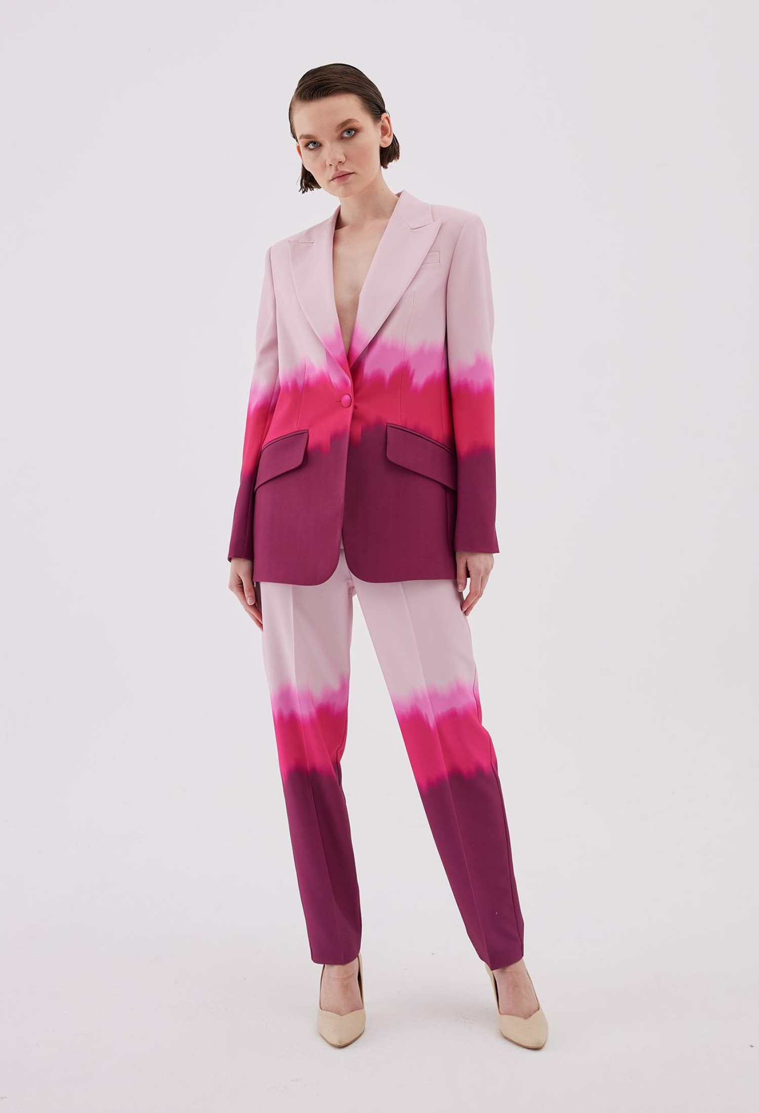 Gradient Detailed Fussia Jacket-Trousers Set - Brand: Juste - Women & Kids, Baby Clothes Wholesale - TheBS Women