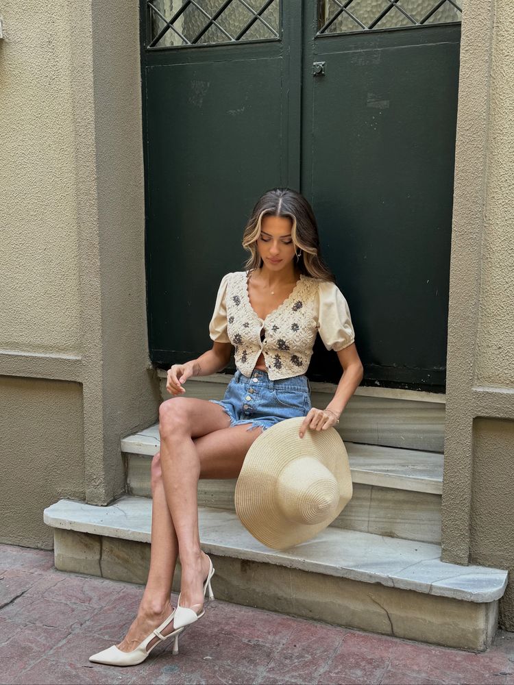 Embroidered Crochet Blouse – Brand: Topshow – Women & Kids, Baby Clothes Wholesale – TheBS Women