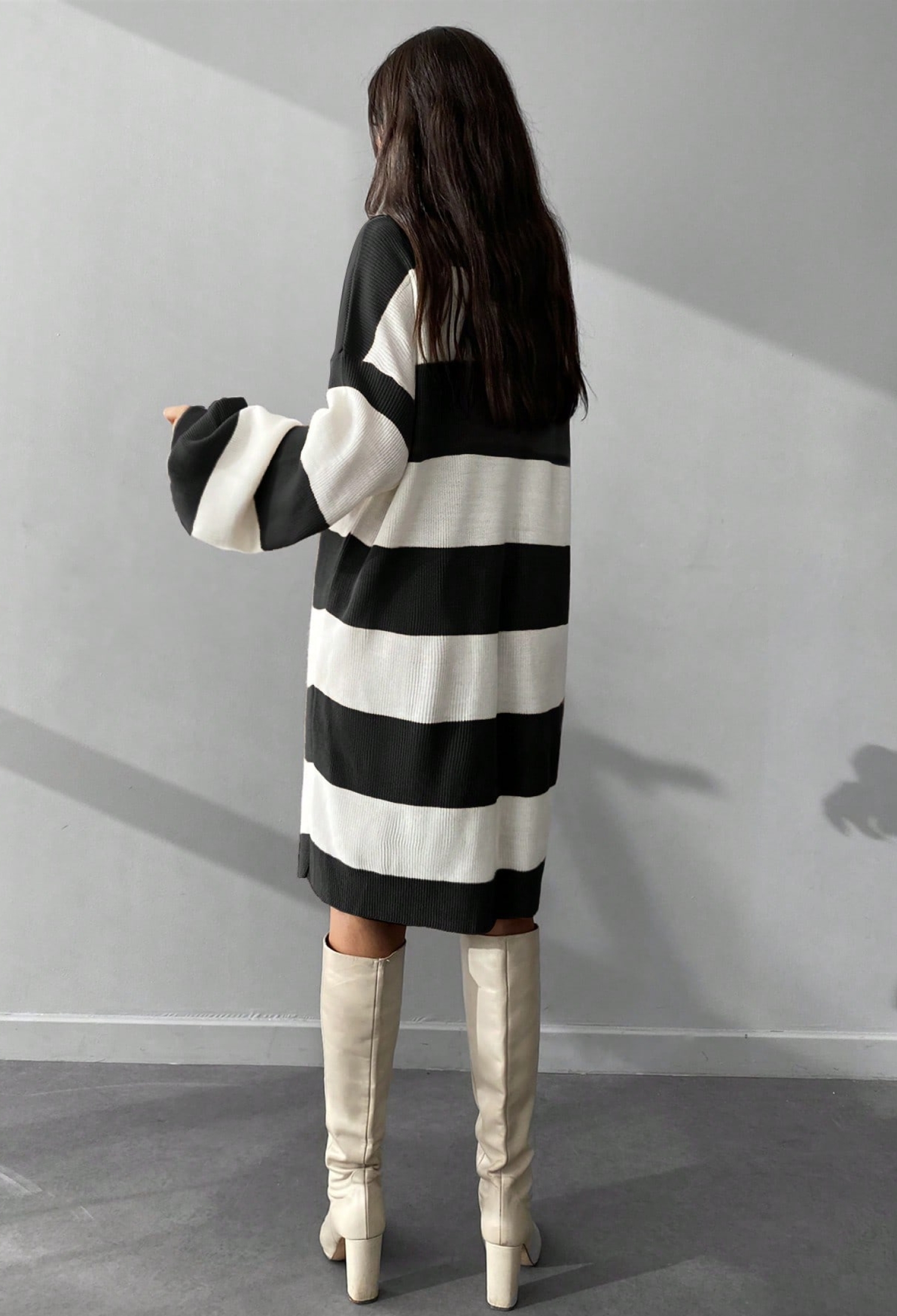 Striped Balloon Sleeve Dress - Brand: My Fashion - Women & Kids, Baby Clothes Wholesale - TheBS Women