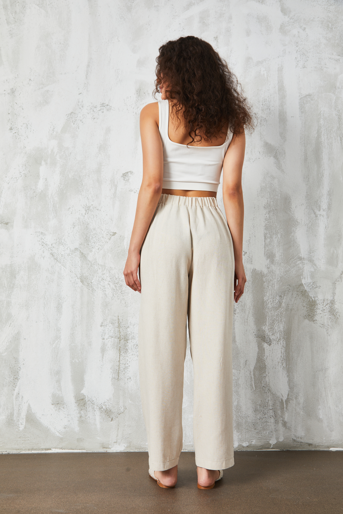 Natur Linen Trousers – Brand: First Angels – Women & Kids, Baby Clothes Wholesale – TheBS Women