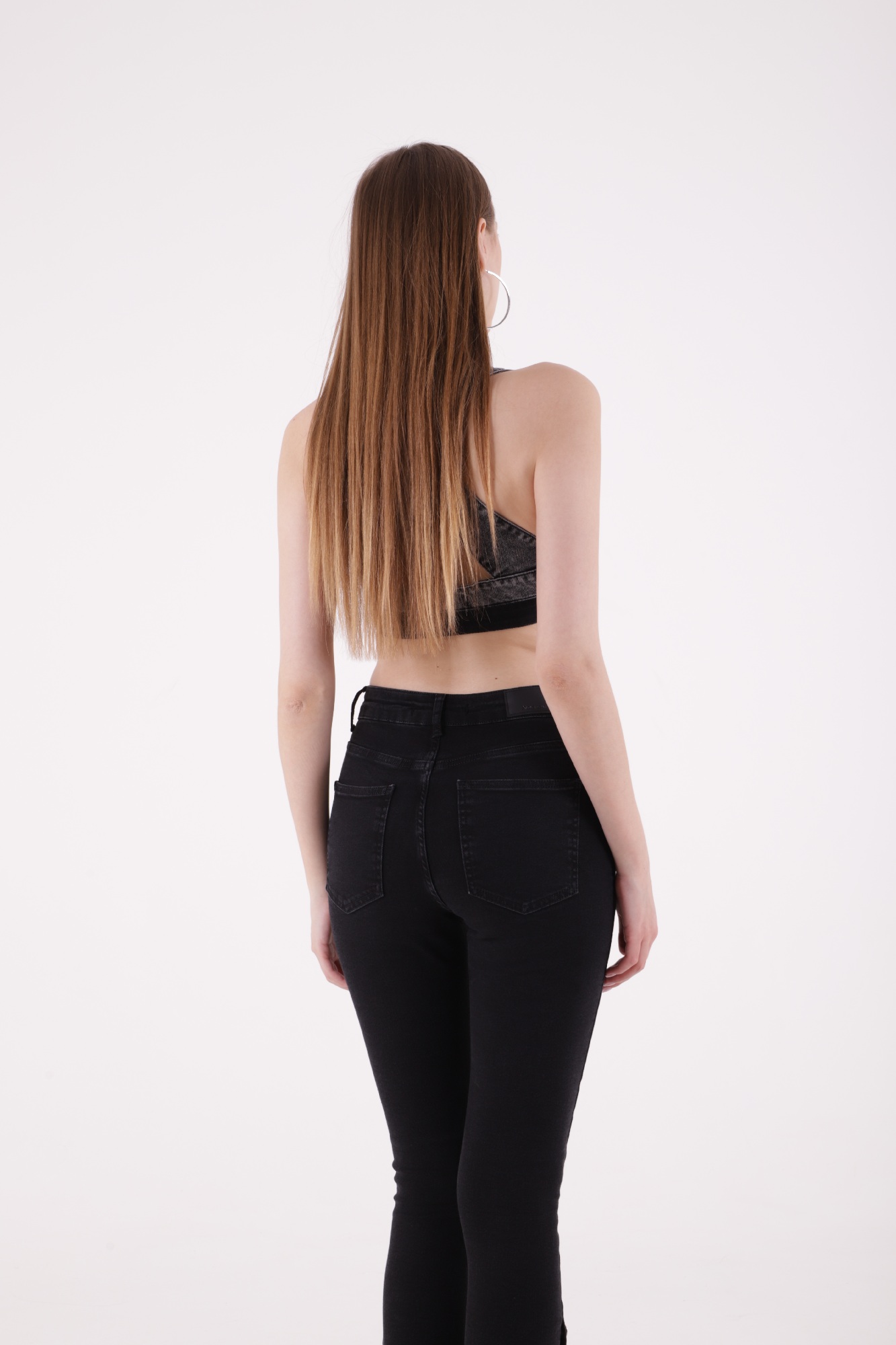 Four Button High Waist Skinny Jeans – Anthracite – Brand: XLove – Women & Kids, Baby Clothes Wholesale – TheBS Women