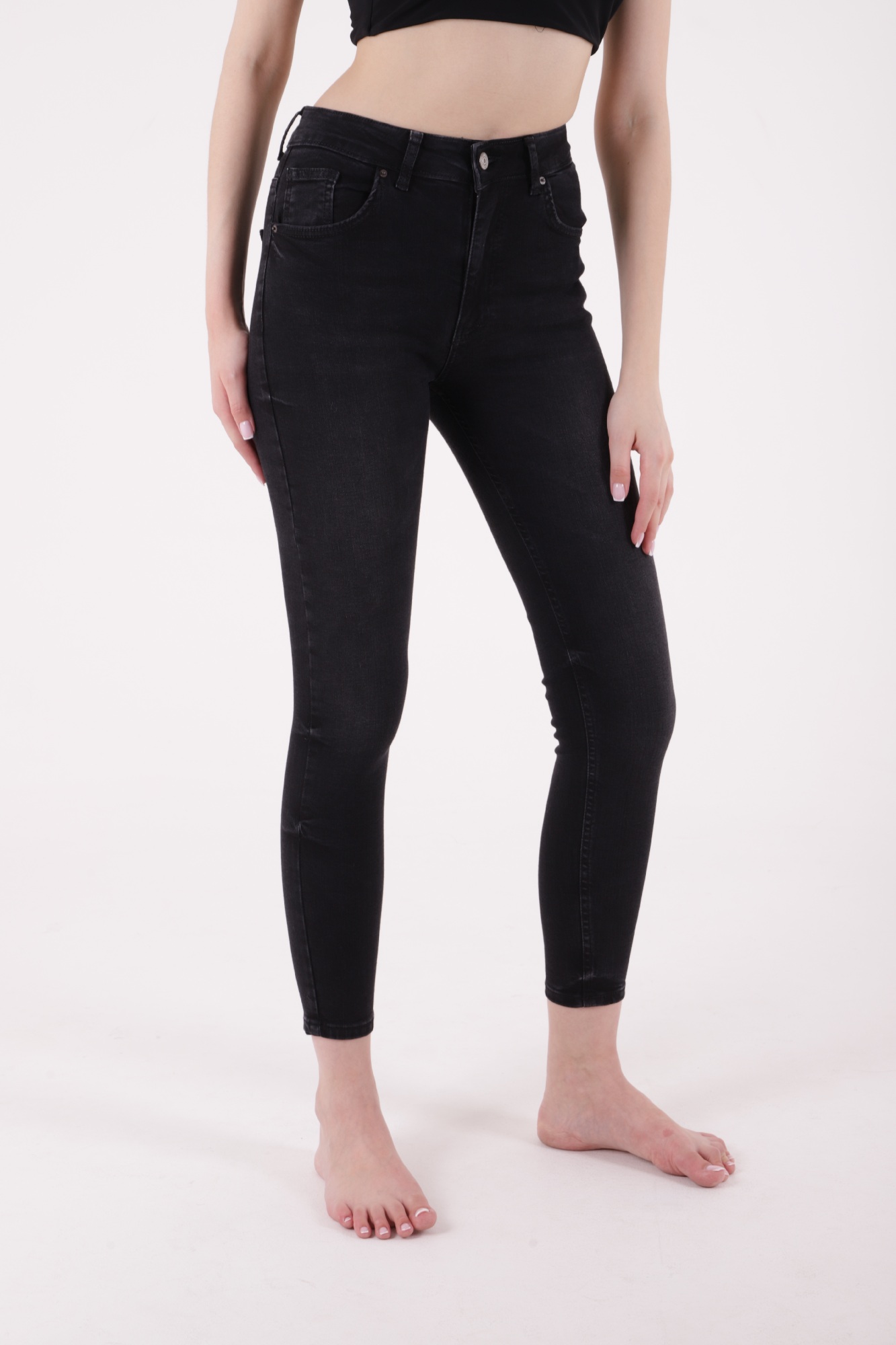 High Waist Jeans – Anthracite – Brand: XLove – Women & Kids, Baby Clothes Wholesale – TheBS Women