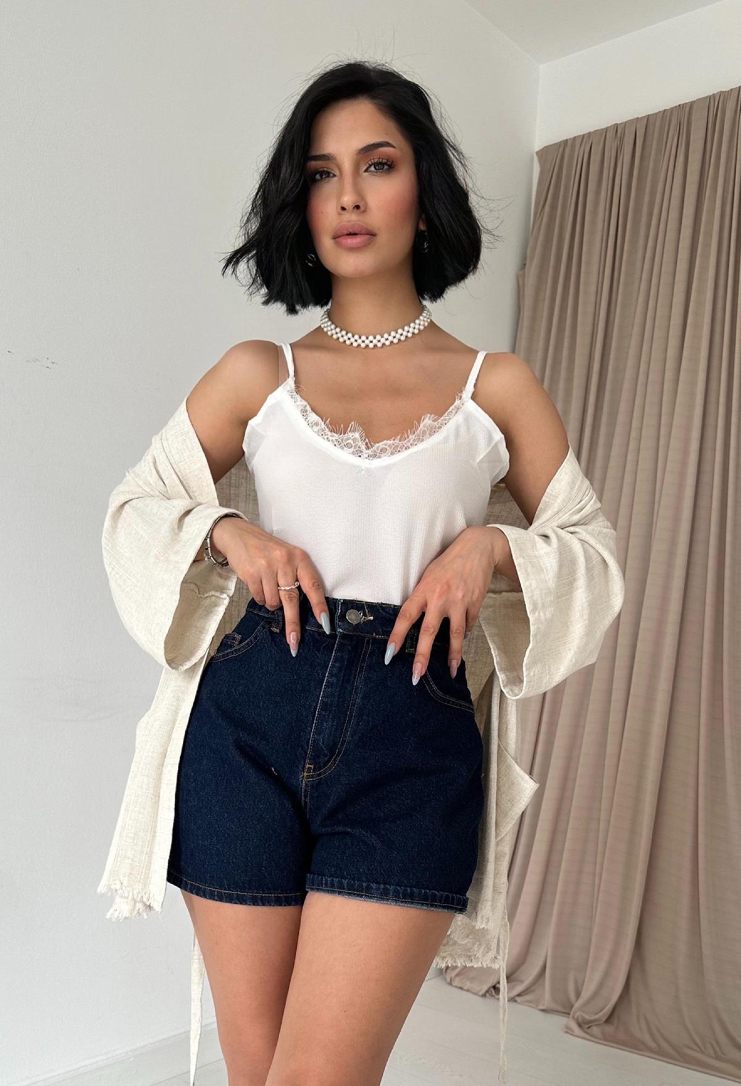 Lace Detailed Undershirt - White - Brand: Elisa - Women & Kids, Baby Clothes Wholesale - TheBS Women