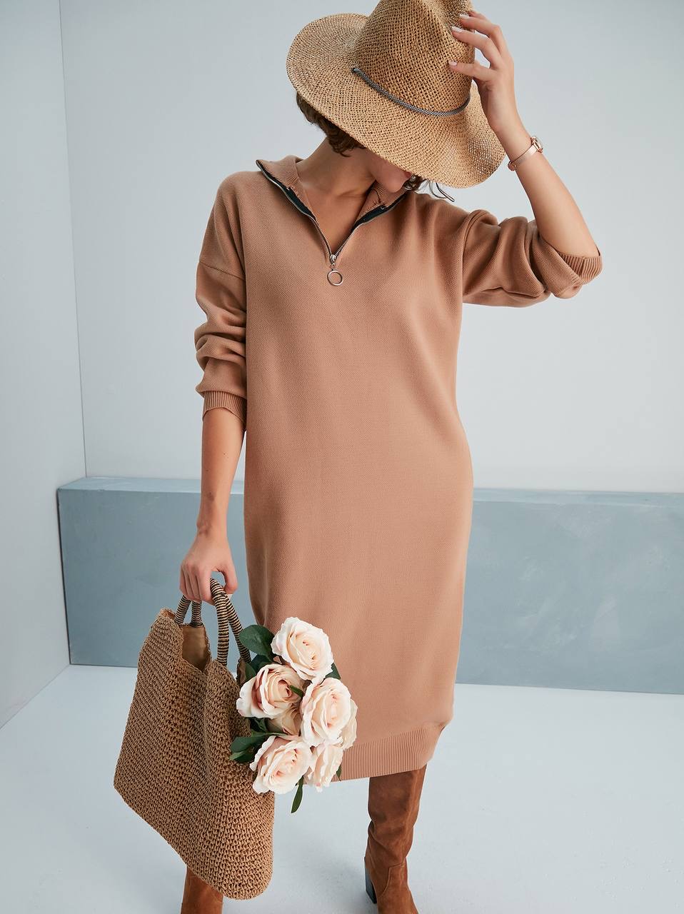 Zipper Dress – Brand: My Fashion – Women & Kids, Baby Clothes Wholesale – TheBS Women