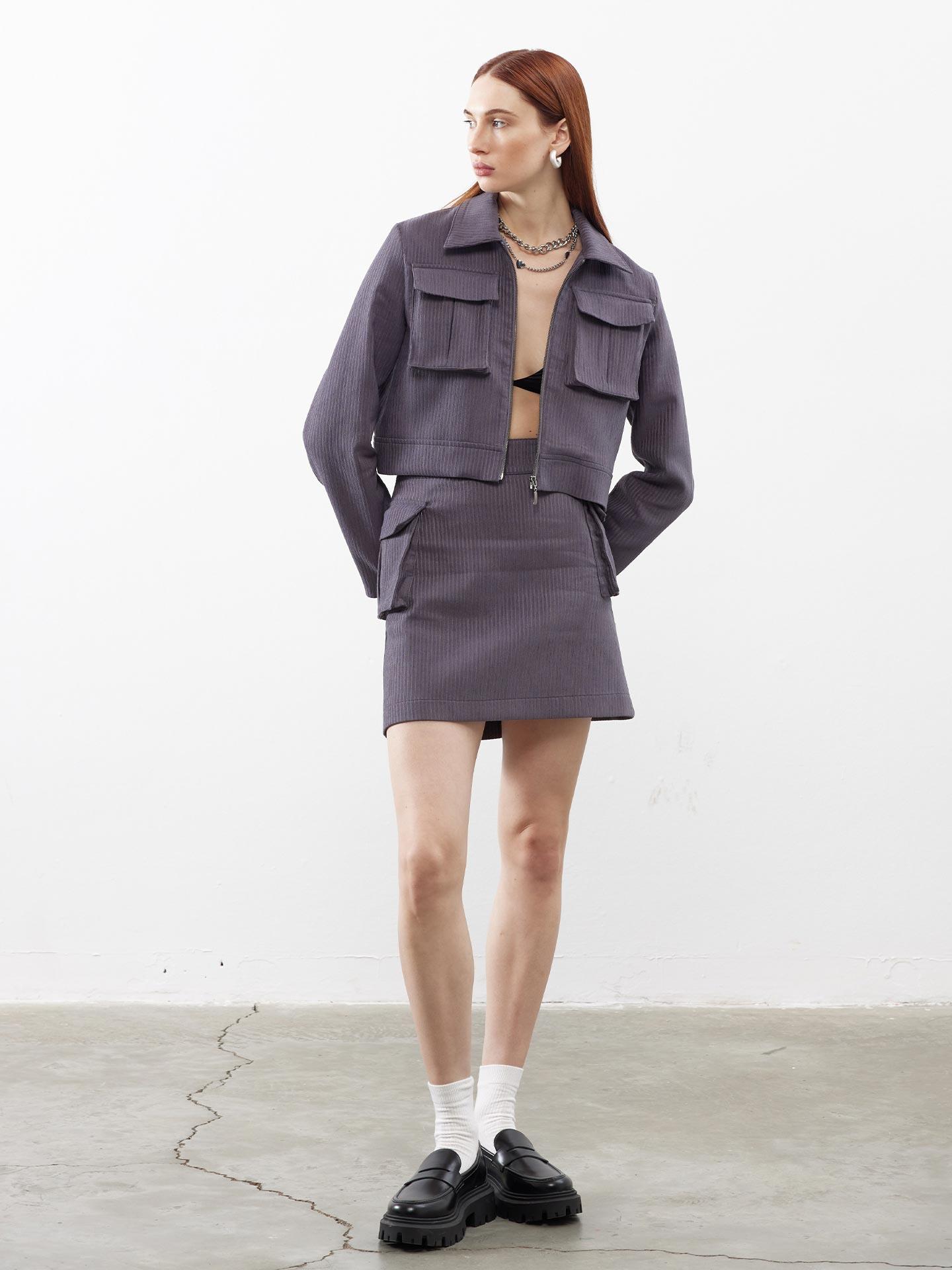 Velvet Pocket Detail Jacket - Brand: Juste - Women & Kids, Baby Clothes Wholesale - TheBS Women Velvet Pocket Detail Jacket - Brand: Juste - Women & Kids, Baby Clothes Wholesale - TheBS Women