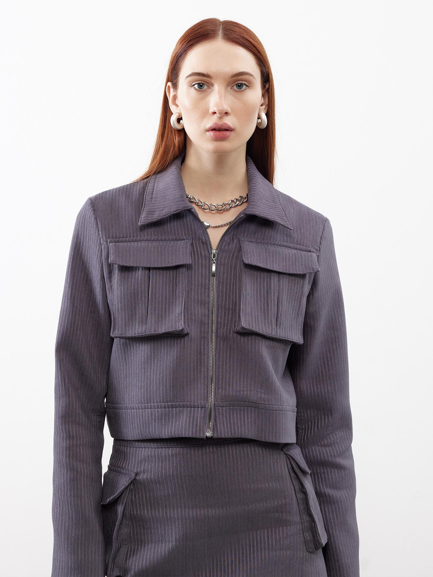 Velvet Pocket Detail Jacket - Brand: Juste - Women & Kids, Baby Clothes Wholesale - TheBS Women Velvet Pocket Detail Jacket - Brand: Juste - Women & Kids, Baby Clothes Wholesale - TheBS Women