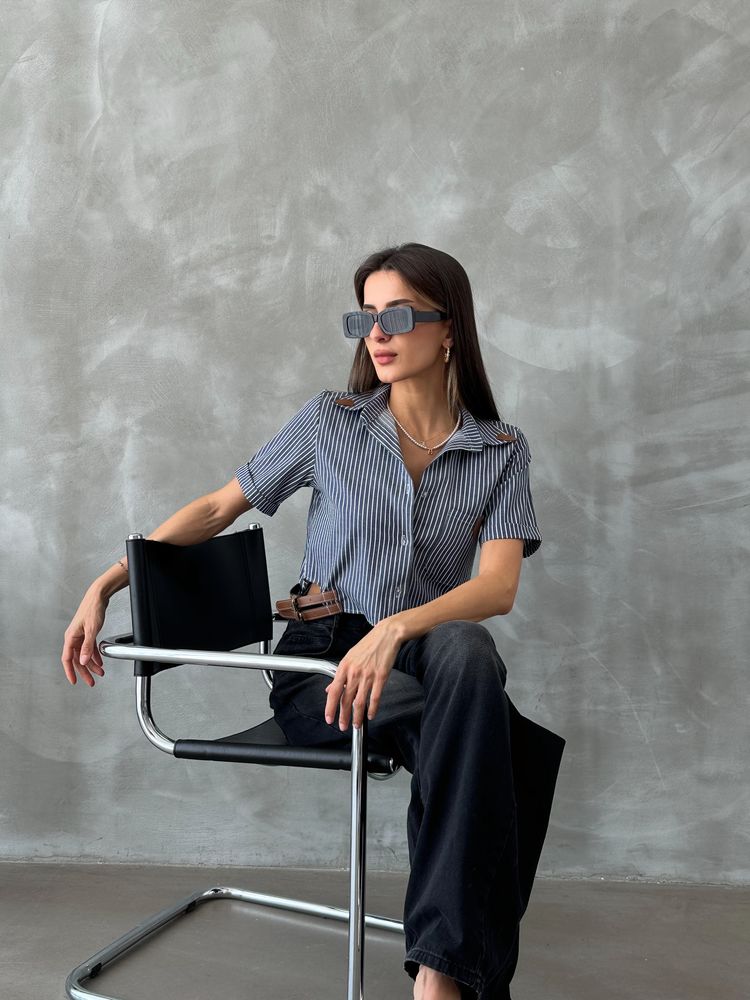 Striped Belt Detailed Striped Shirt – Brand: Topshow – Women & Kids, Baby Clothes Wholesale – TheBS Women