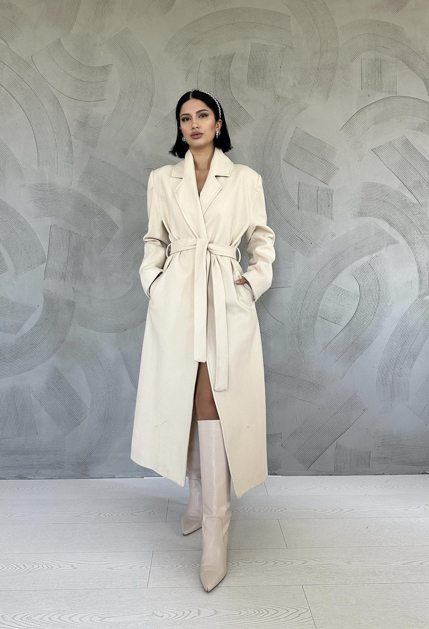 Women's Coat With Belt Closure - Brand: Elisa - Women & Kids, Baby Clothes Wholesale - TheBS Women