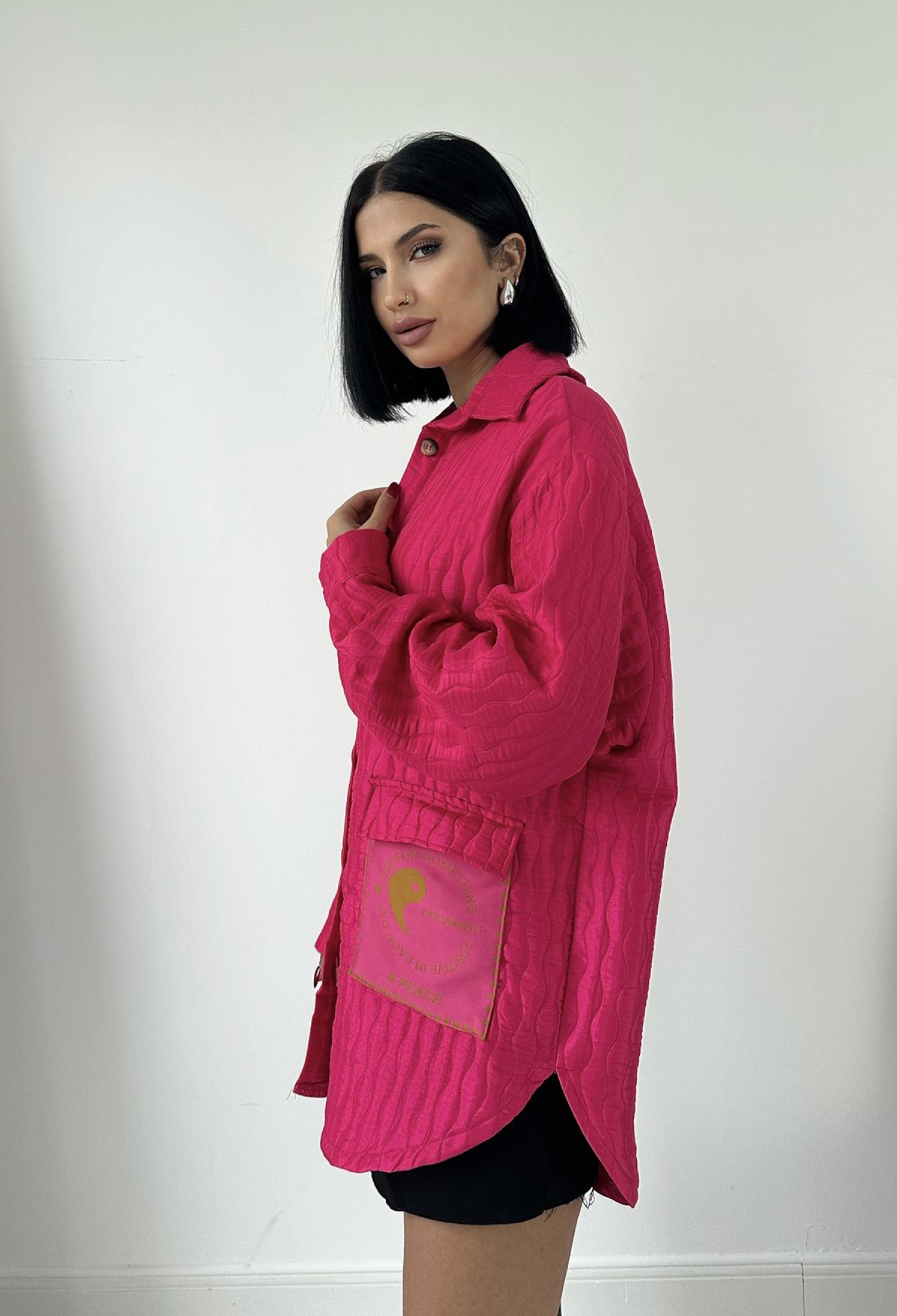 Quilted Shirt With Pockets - Brand: Elisa - Women & Kids, Baby Clothes Wholesale - TheBS Women