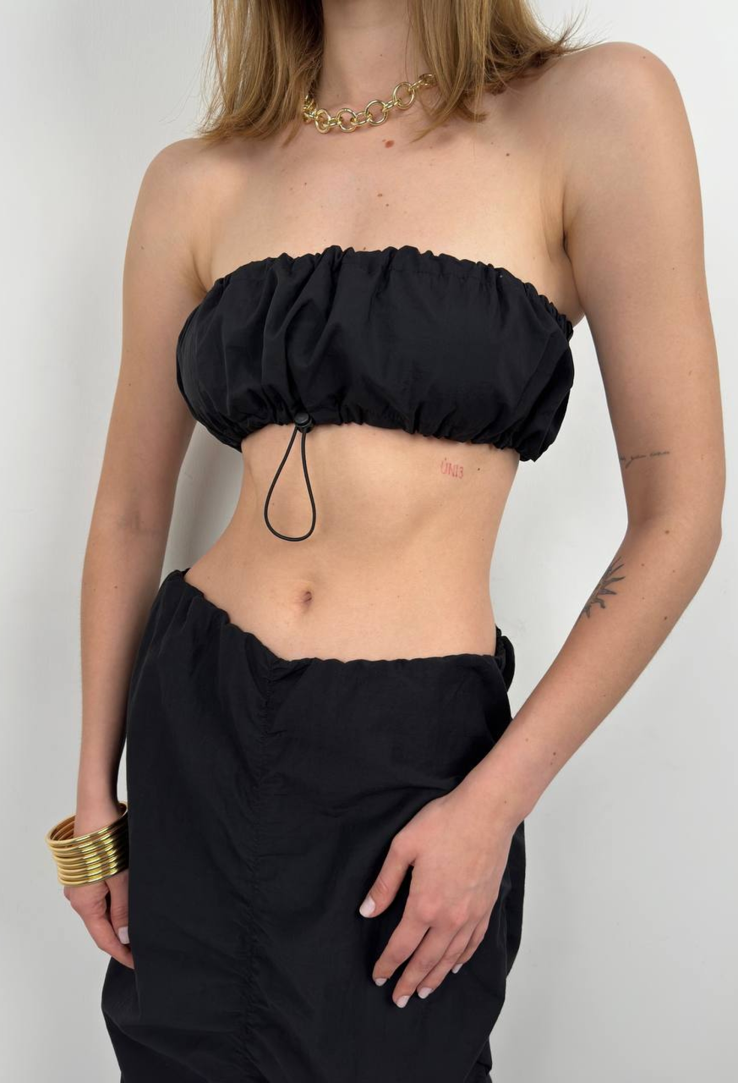 Elastic Detail Strapless Crop - Brand: Black Fashion - Women & Kids, Baby Clothes Wholesale - TheBS Women