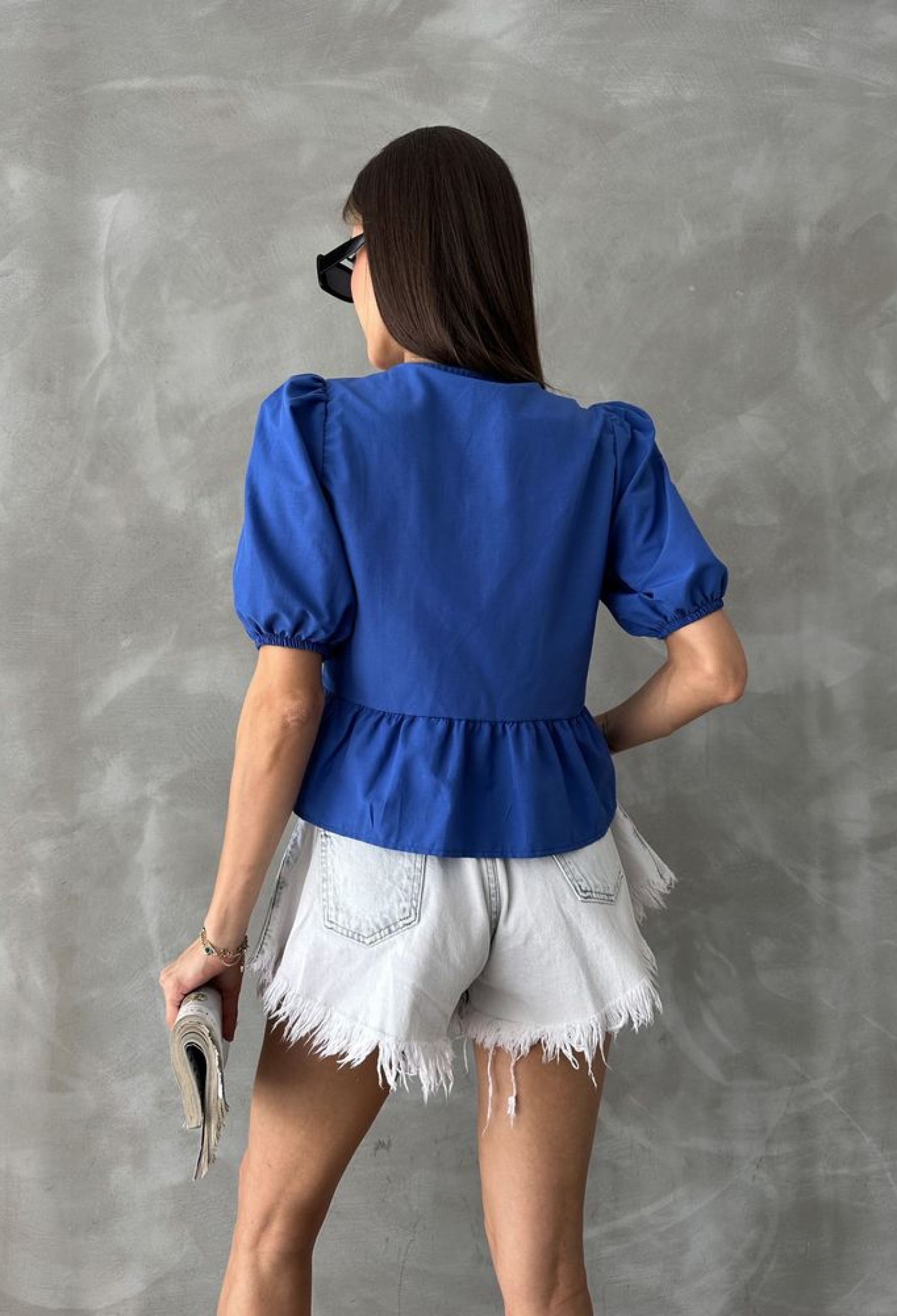 Saks D 2699 Front Tied Poplin Blouse - Brand: Topshow - Women & Kids, Baby Clothes Wholesale - TheBS Women