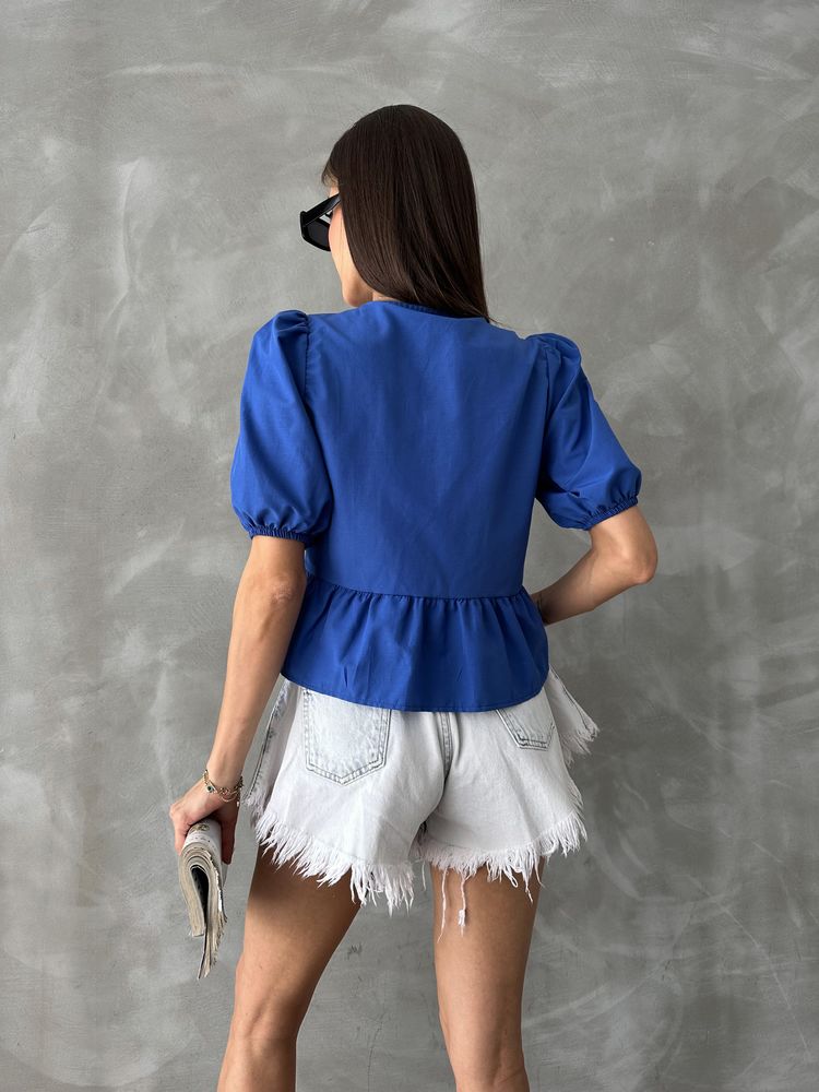 Saks D 2699 Front Tied Poplin Blouse - Brand: Topshow - Women & Kids, Baby Clothes Wholesale - TheBS Women