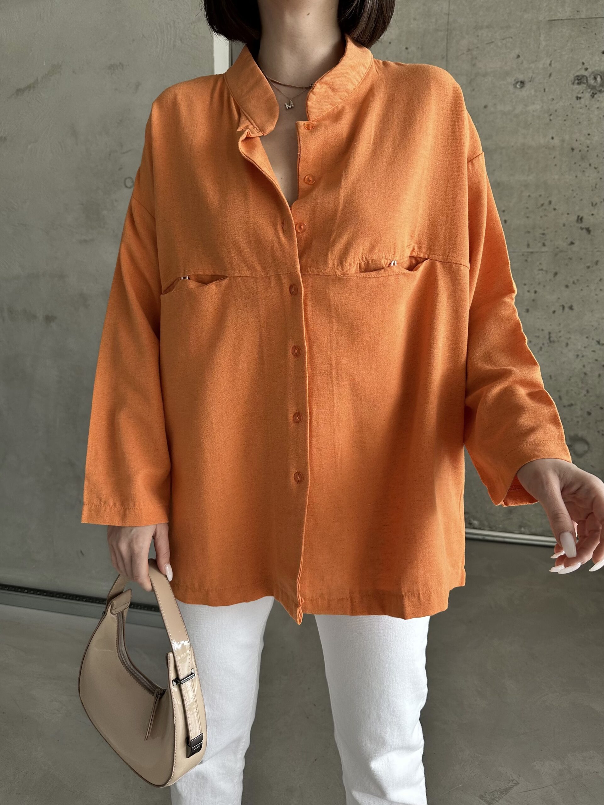 Oversize Linen Shirt – Brand: My Fashion – Women & Kids, Baby Clothes Wholesale – TheBS Women