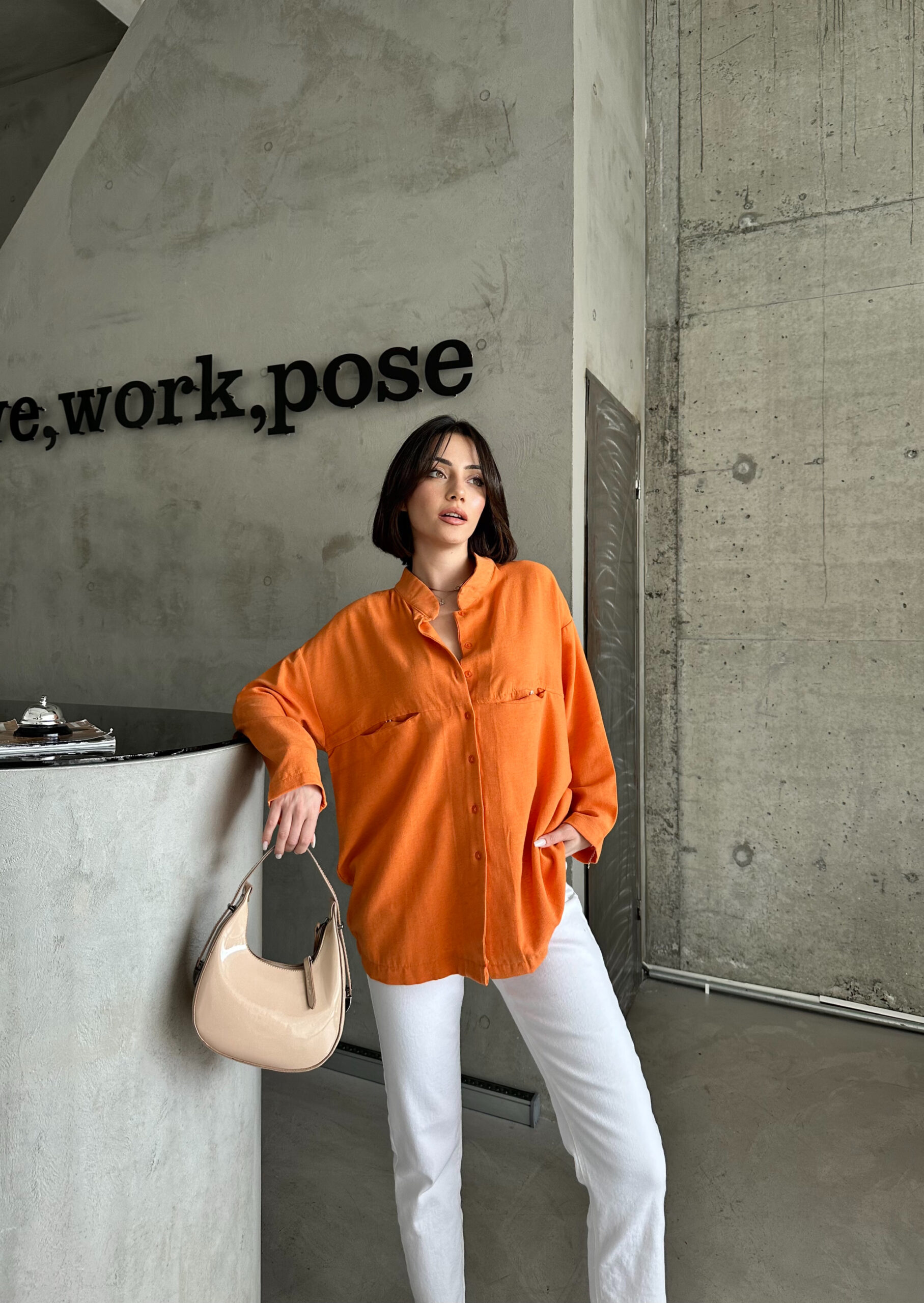 Oversize Linen Shirt – Brand: My Fashion – Women & Kids, Baby Clothes Wholesale – TheBS Women