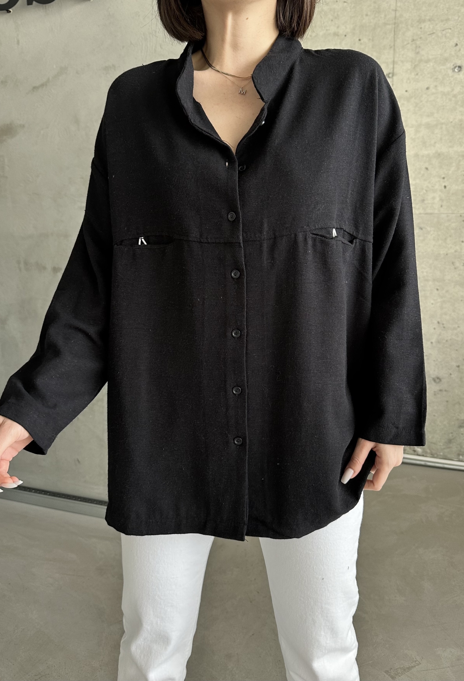 Oversize Linen Shirt - Brand: My Fashion - Women & Kids, Baby Clothes Wholesale - TheBS Women
