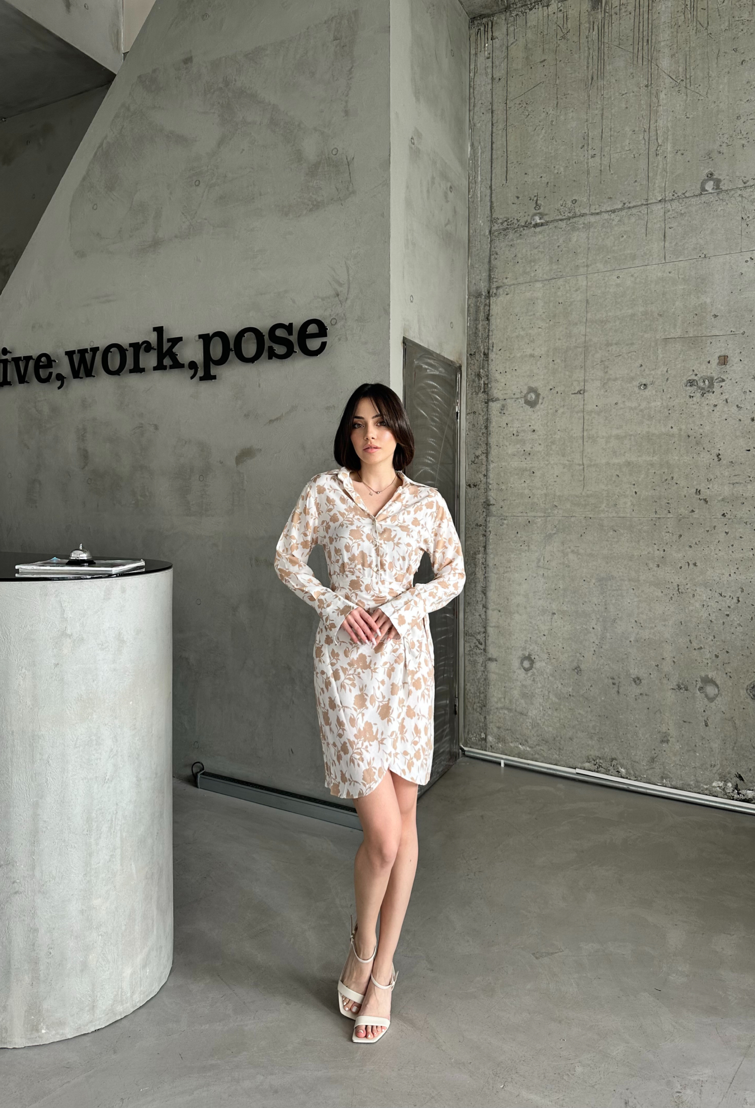 Tulip Pattern Shirt Collar Dress - Brand: My Fashion - Women & Kids, Baby Clothes Wholesale - TheBS Women