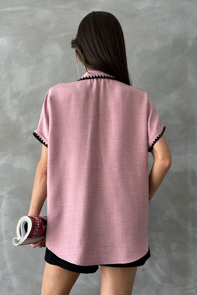 Powder Shepherd Stitched Linen Shirt – Brand: Topshow – Women & Kids, Baby Clothes Wholesale – TheBS Women