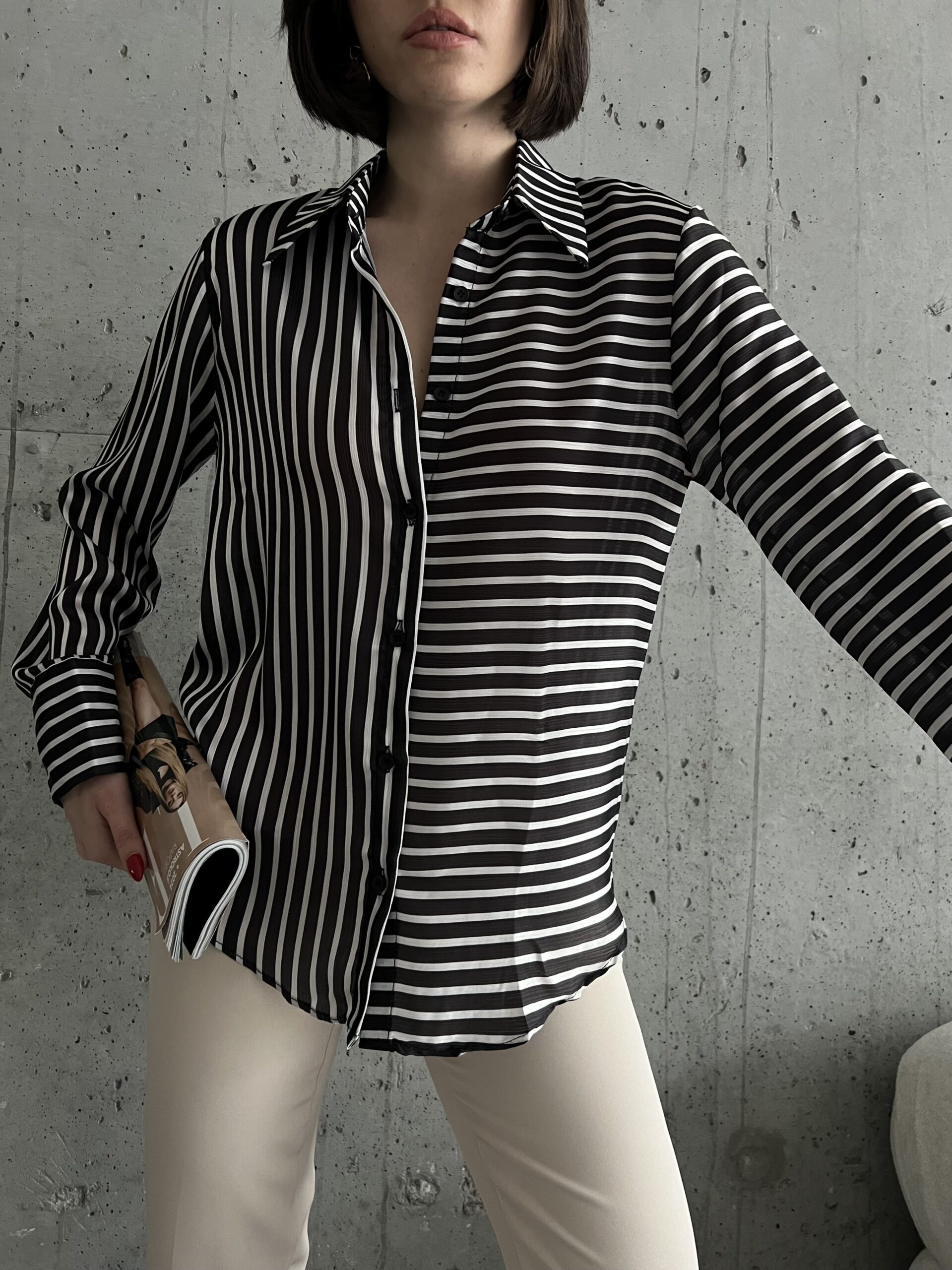 Striped Yorgo Satin Shirt – Brand: My Fashion – Women & Kids, Baby Clothes Wholesale – TheBS Women