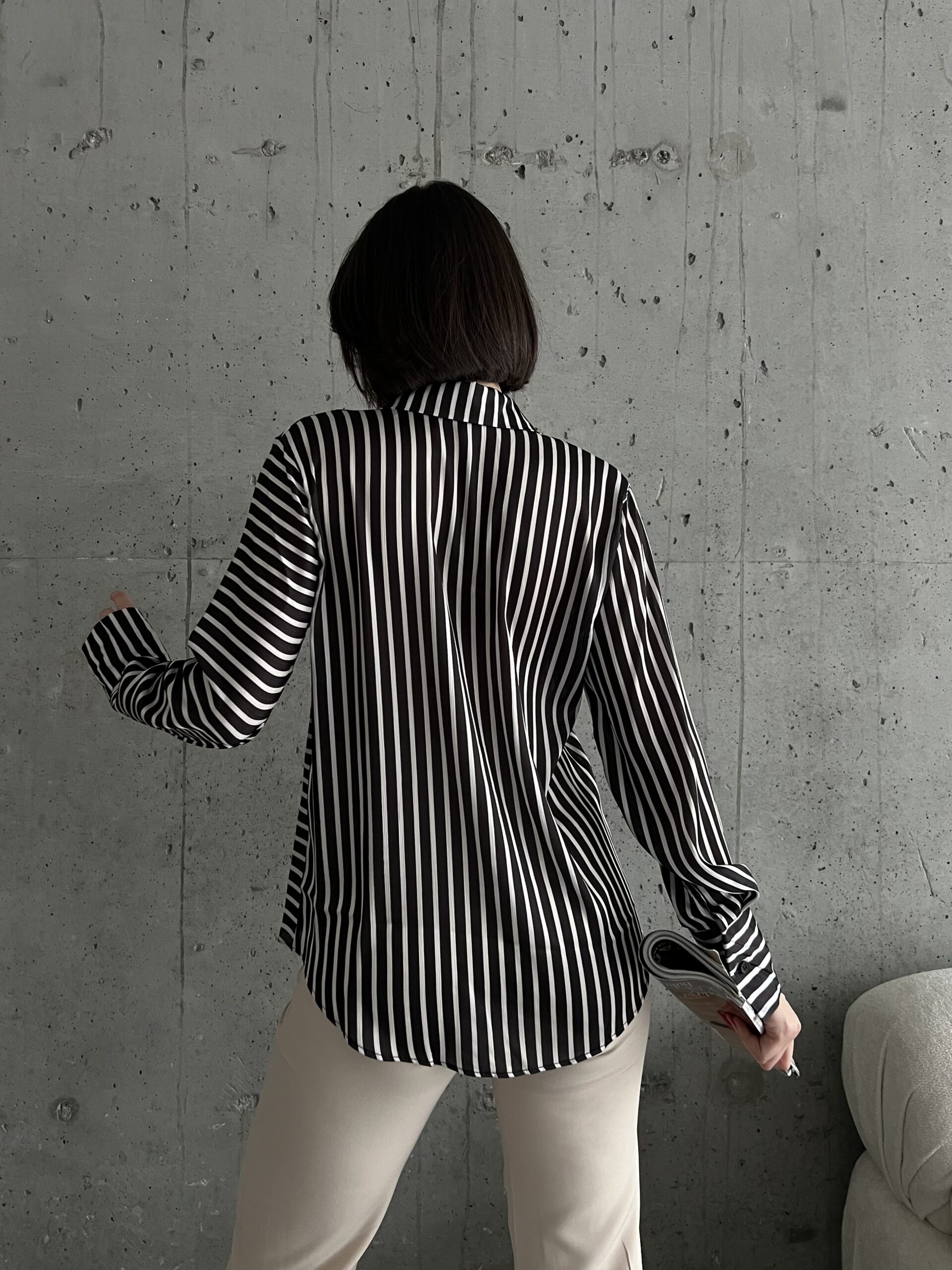 Striped Yorgo Satin Shirt – Brand: My Fashion – Women & Kids, Baby Clothes Wholesale – TheBS Women