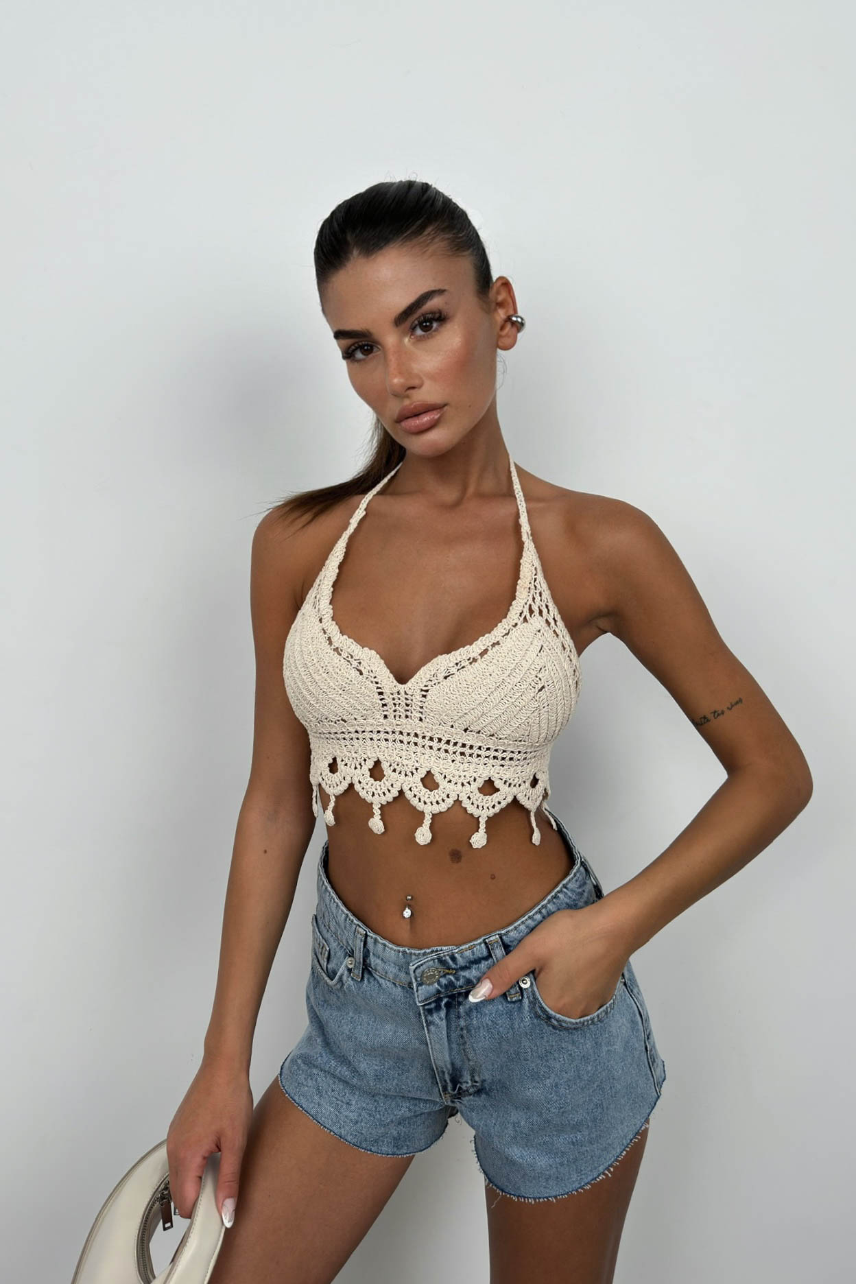 Openwork Embroidery Bra – Stone – Brand: Black Fashion – Women & Kids, Baby Clothes Wholesale – TheBS Women