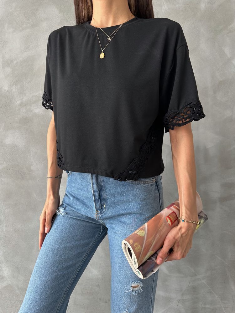 Lace Detailed T-Shirt - Brand: Topshow - Women & Kids, Baby Clothes Wholesale - TheBS Women