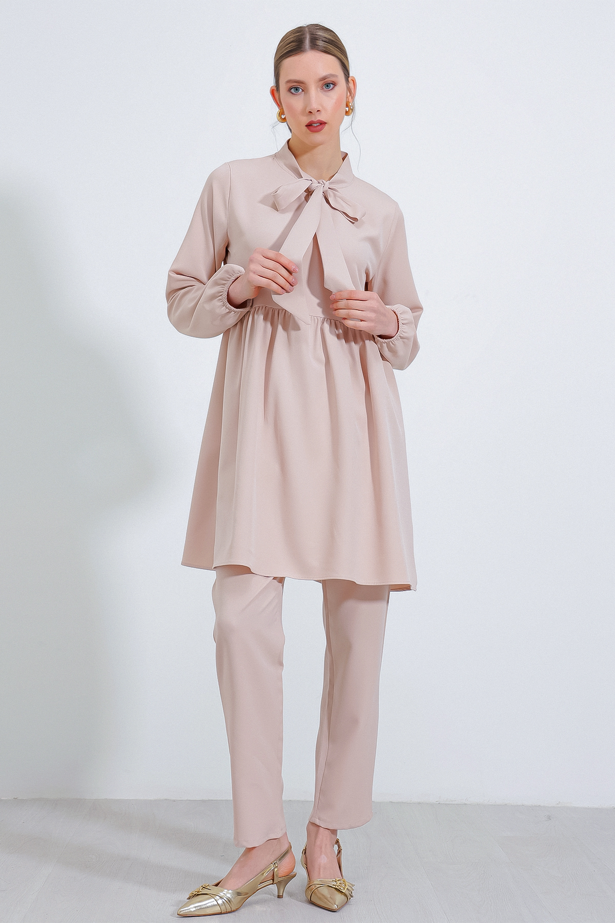 Cream Knitted Trousers Tunic Bottom Top Set 6654 – Brand: Bigdart – Women & Kids, Baby Clothes Wholesale – TheBS Women