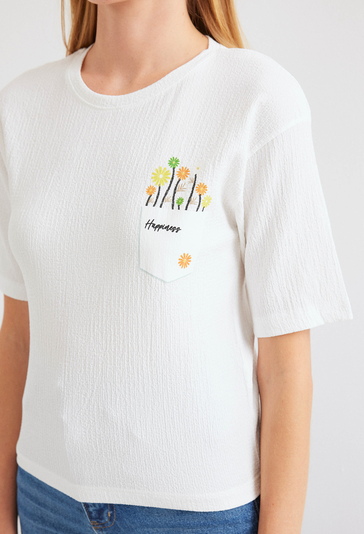 Printed Knitted Basic T-Shirt - Brand: Bigdart - Women & Kids, Baby Clothes Wholesale - TheBS Women