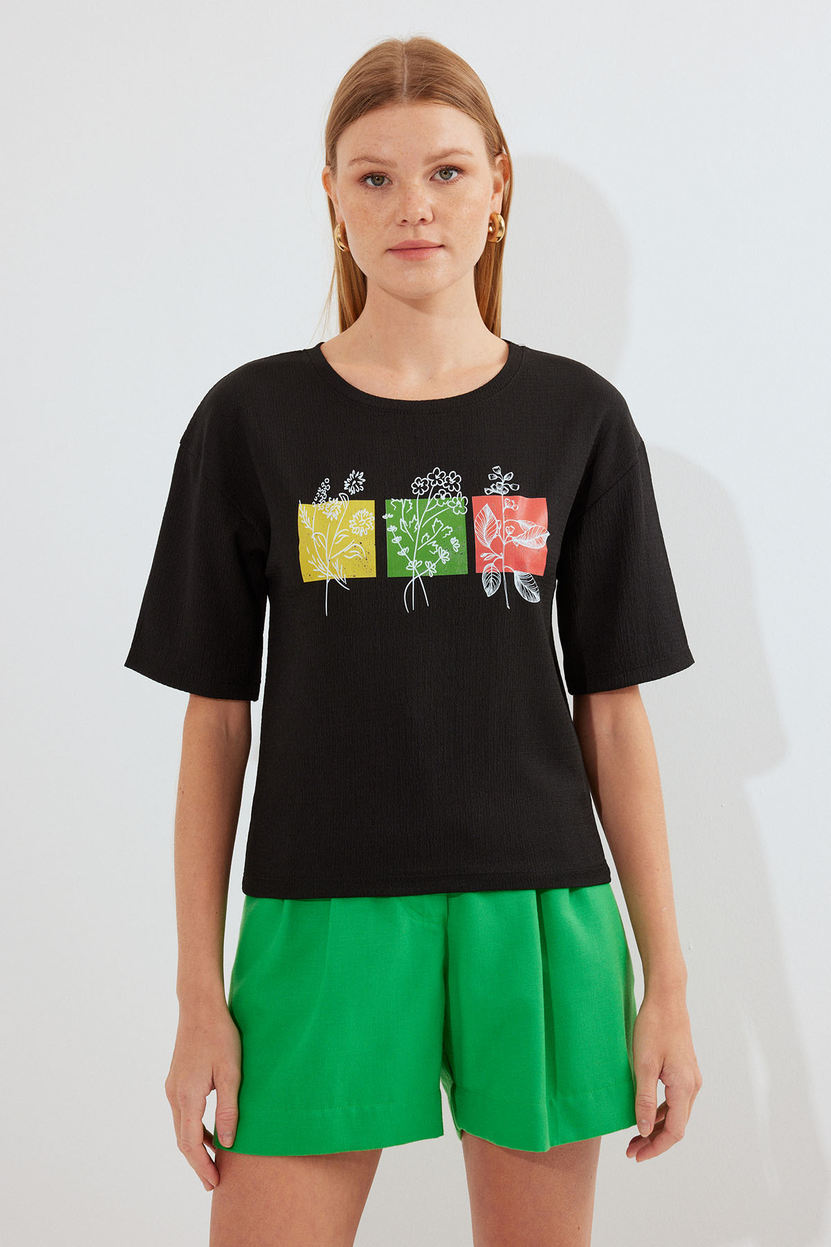 Printed Knitted Basic T-Shirt - Brand: Bigdart - Women & Kids, Baby Clothes Wholesale - TheBS Women