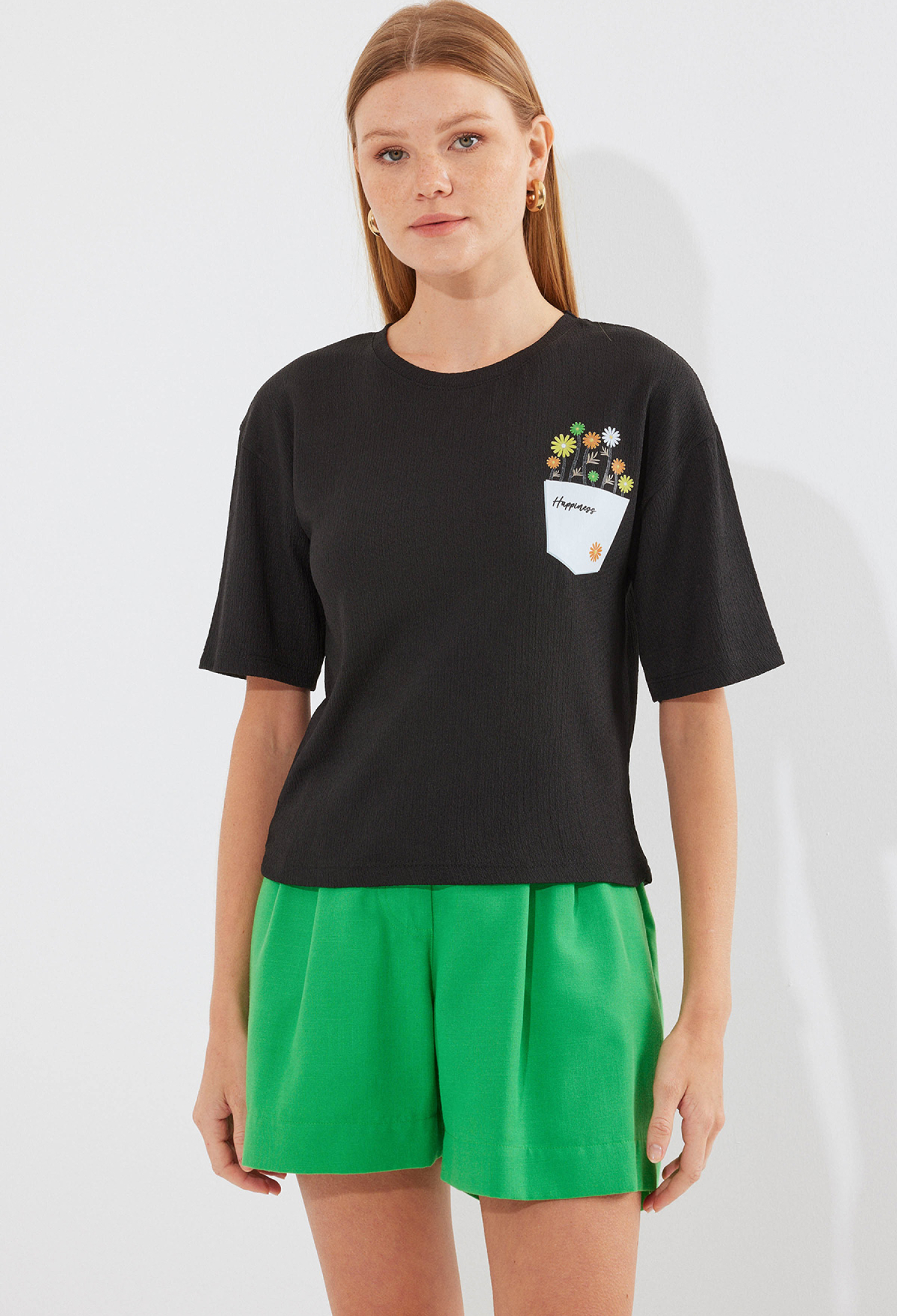 Printed Knitted Basic T-Shirt - Brand: Bigdart - Women & Kids, Baby Clothes Wholesale - TheBS Women