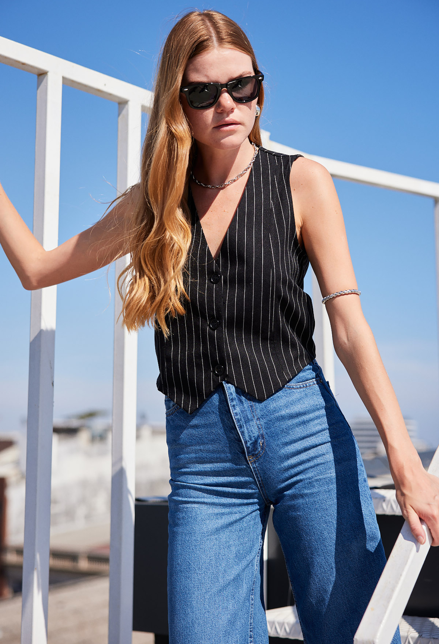 Striped Woven Vest - Brand: Bigdart - Women & Kids, Baby Clothes Wholesale - TheBS Women