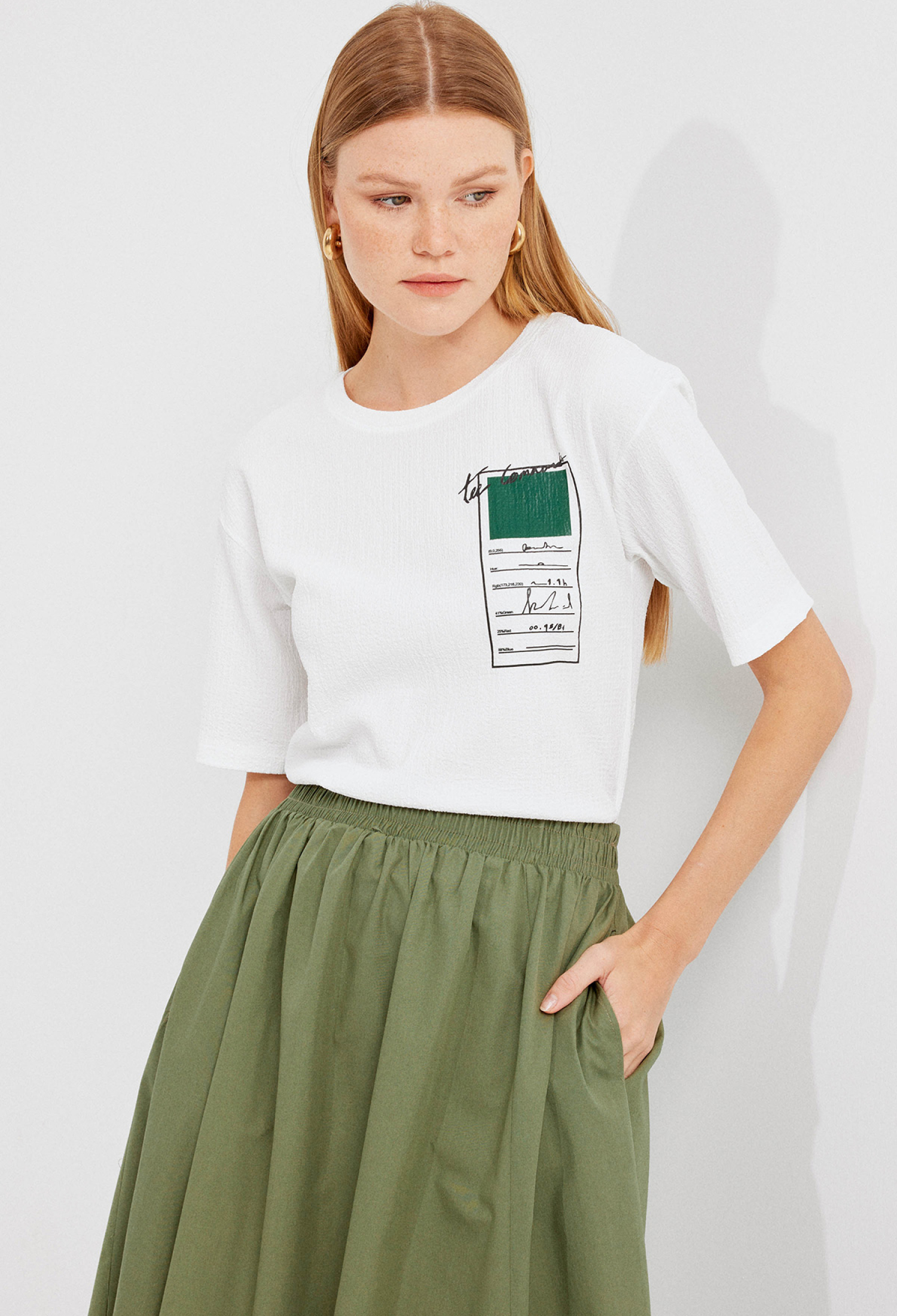 Printed Knitted Basic T-Shirt - Brand: Bigdart - Women & Kids, Baby Clothes Wholesale - TheBS Women