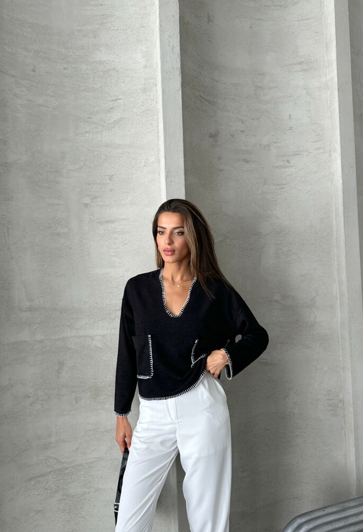 Shepherd Stitched Knit Blouse - Brand: Topshow - Women & Kids, Baby Clothes Wholesale - TheBS Women