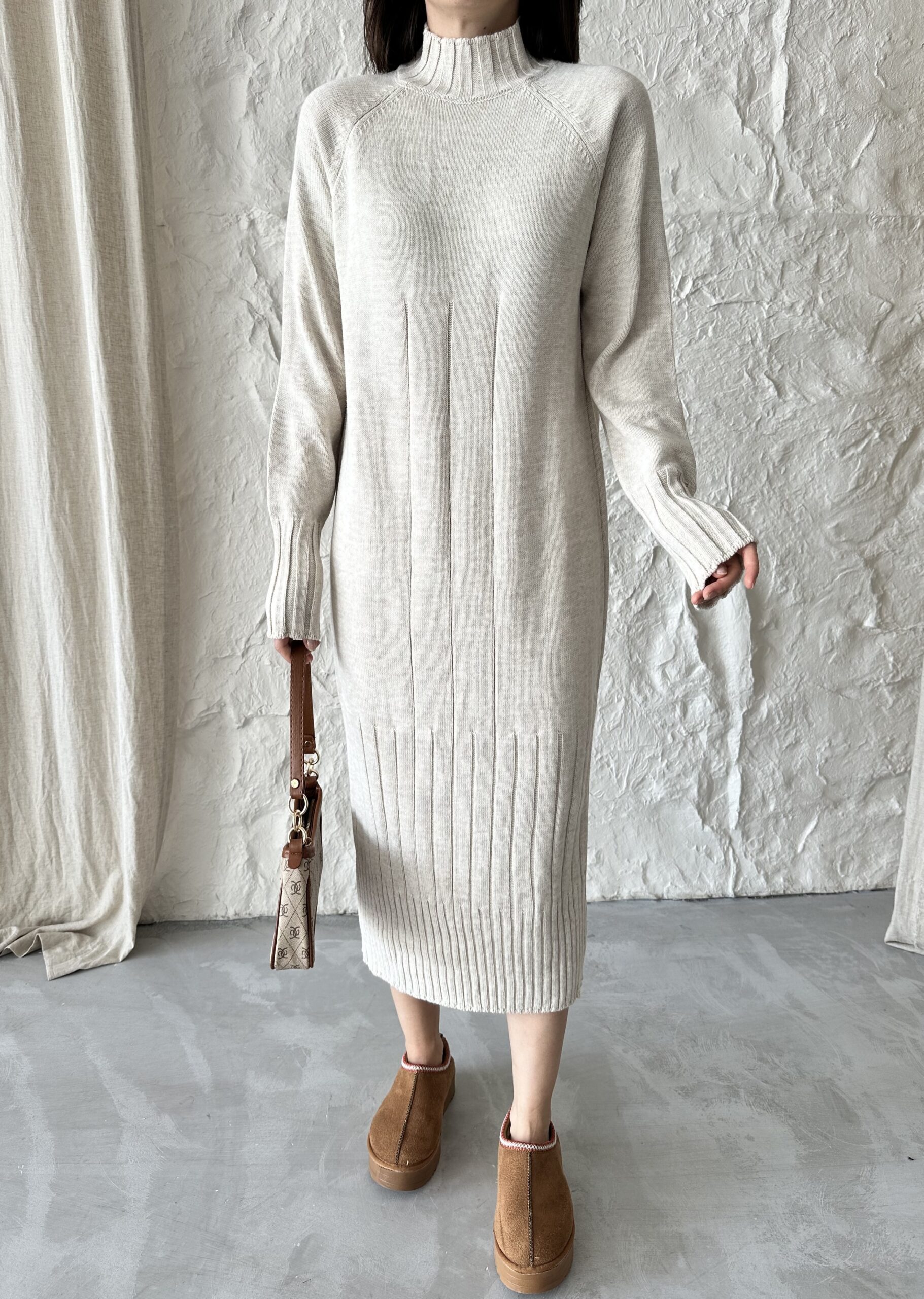 Mixed Ribbed Dress - Brand: My Fashion - Women & Kids, Baby Clothes Wholesale - TheBS Women