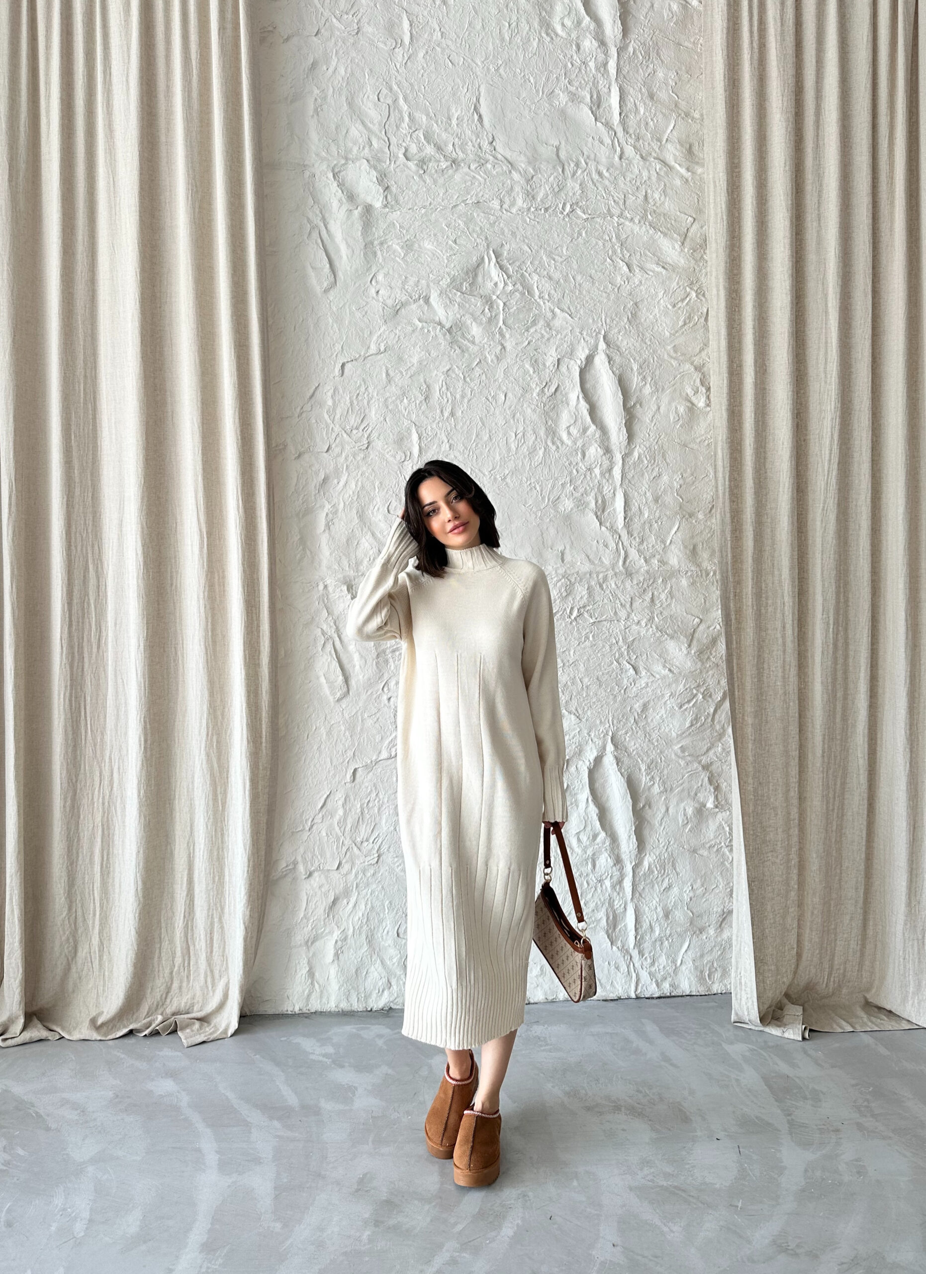 Mixed Ribbed Dress – Brand: My Fashion – Women & Kids, Baby Clothes Wholesale – TheBS Women