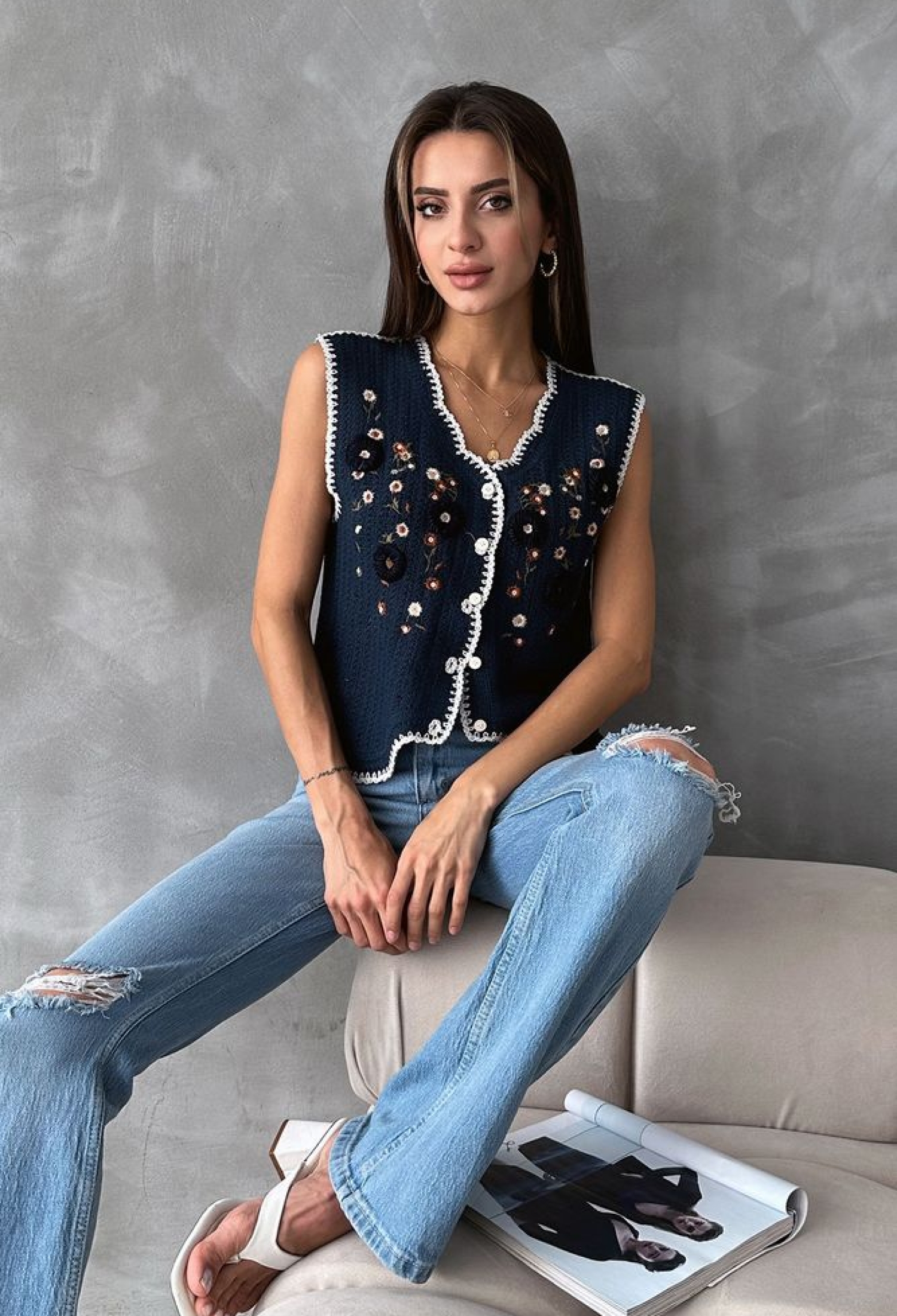 Embroidered Vest - Brand: Topshow - Women & Kids, Baby Clothes Wholesale - TheBS Women