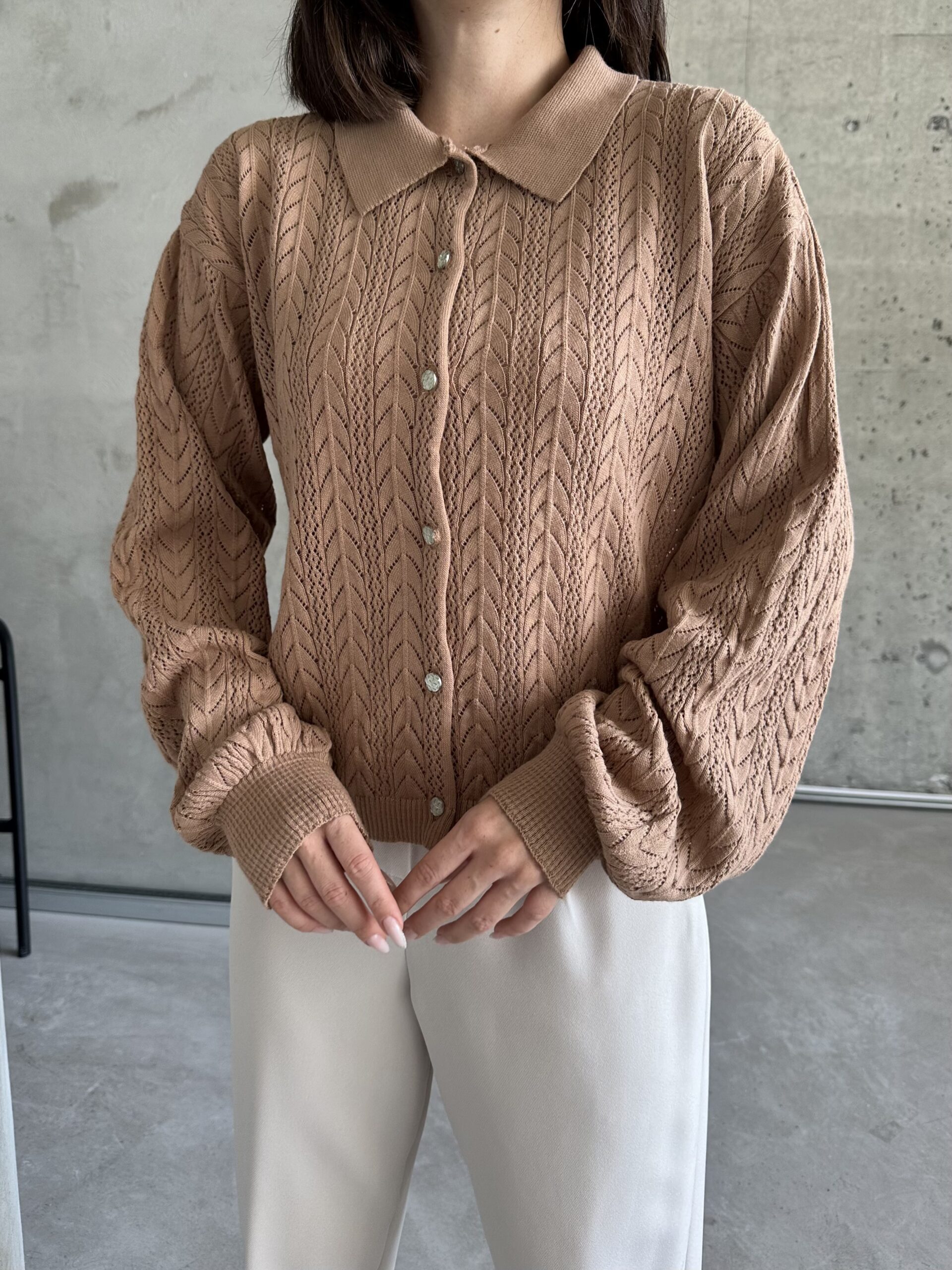 Arrow Pattern Buttoned Cardigan – Brand: My Fashion – Women & Kids, Baby Clothes Wholesale – TheBS Women