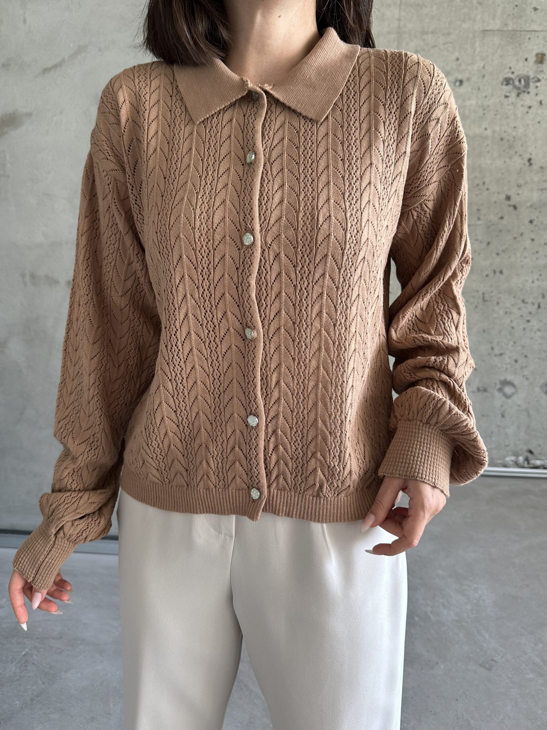 Arrow Pattern Buttoned Cardigan – Brand: My Fashion – Women & Kids, Baby Clothes Wholesale – TheBS Women