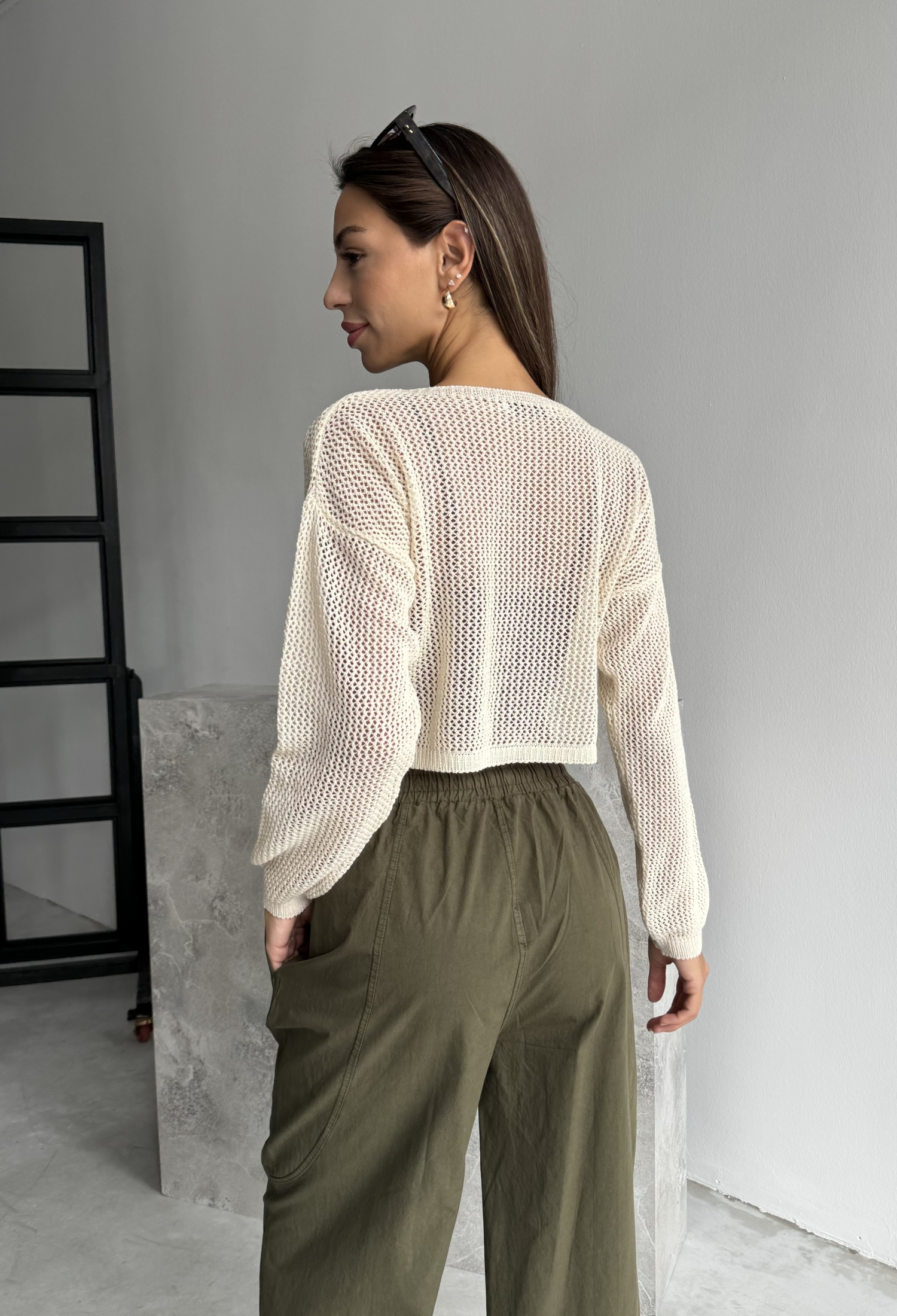 Crew Neck Openwork Knitwear - Brand: Cream Rouge - Women & Kids, Baby Clothes Wholesale - TheBS Women