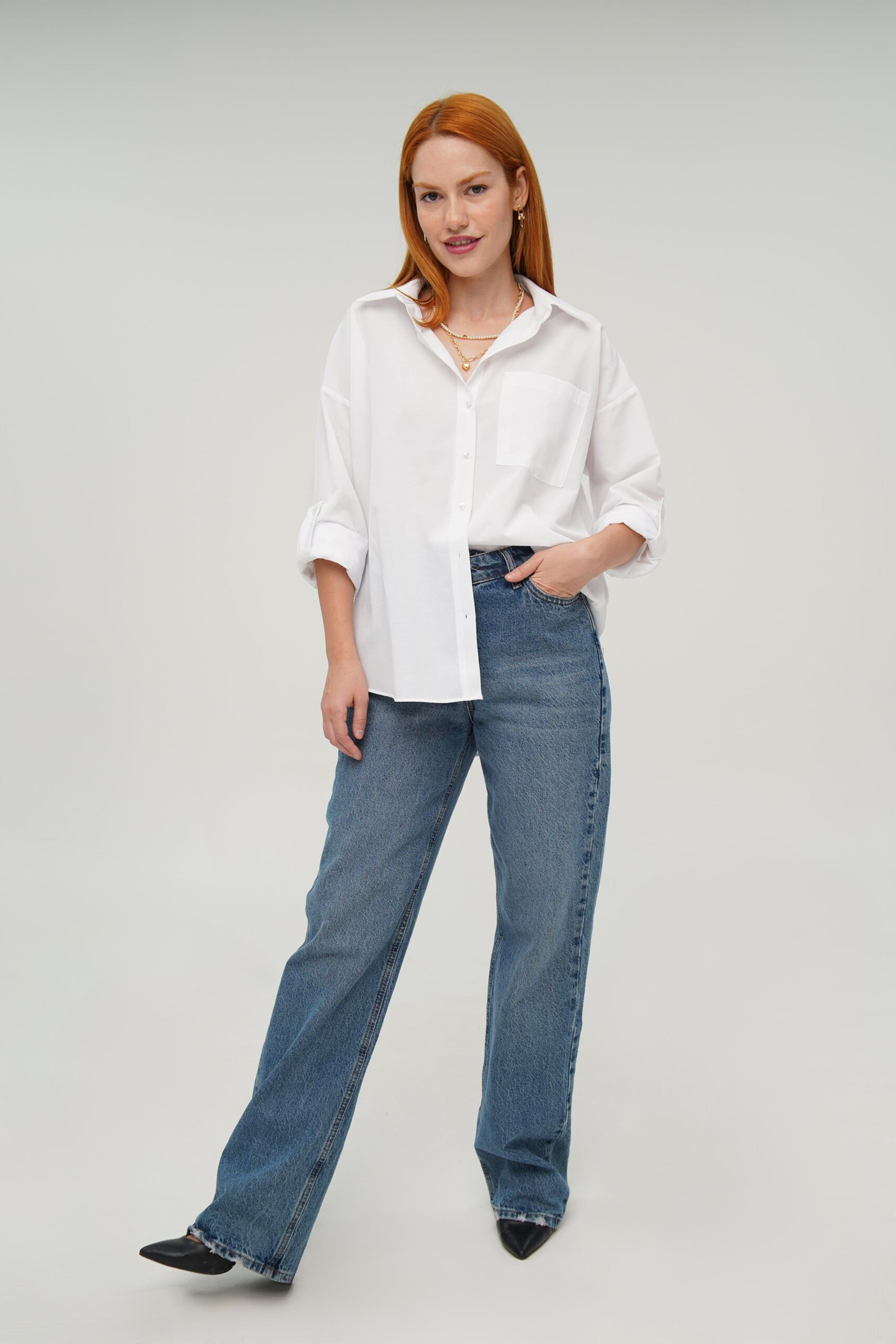 Single Pocket Wholesale Ecru Shirt – Brand: Lustrin – Women & Kids, Baby Clothes Wholesale – TheBS Women