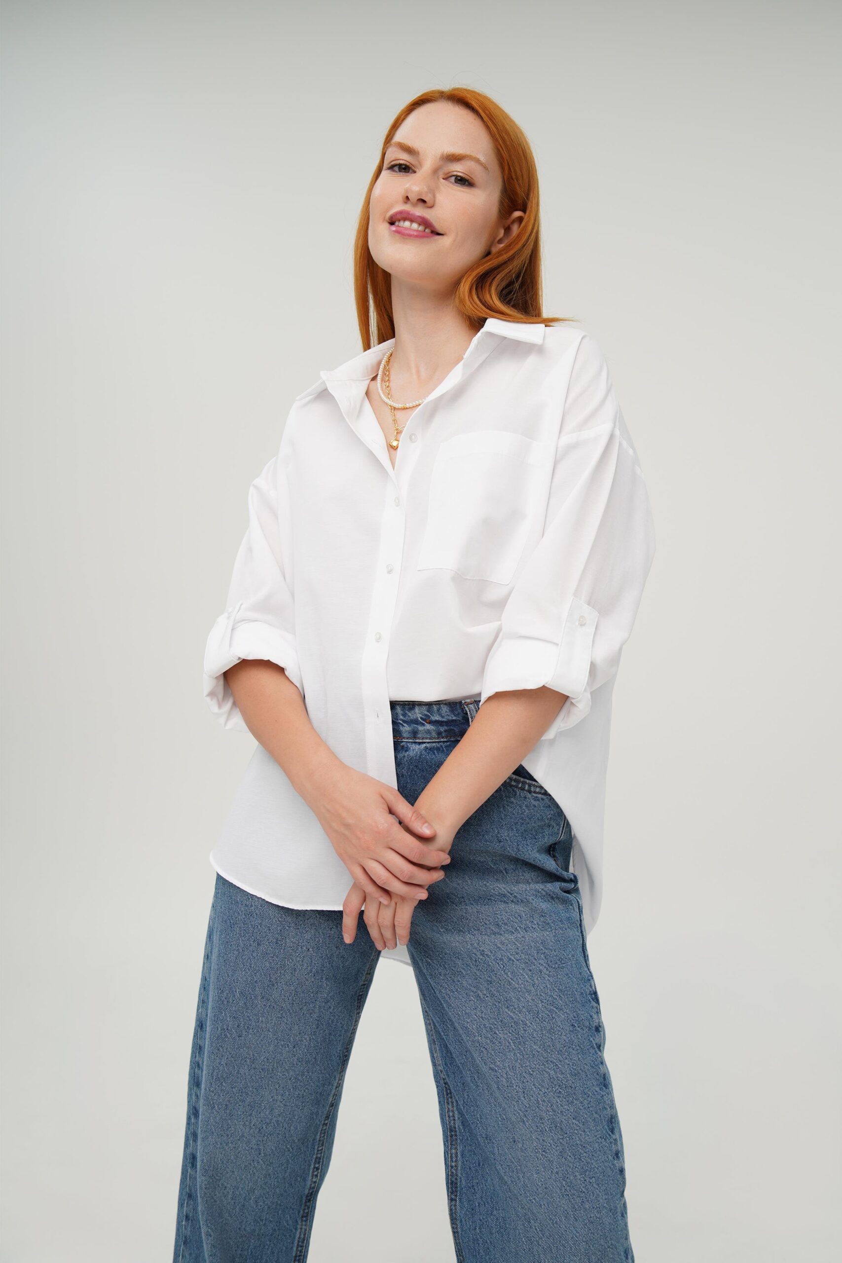 Single Pocket Wholesale Ecru Shirt – Brand: Lustrin – Women & Kids, Baby Clothes Wholesale – TheBS Women