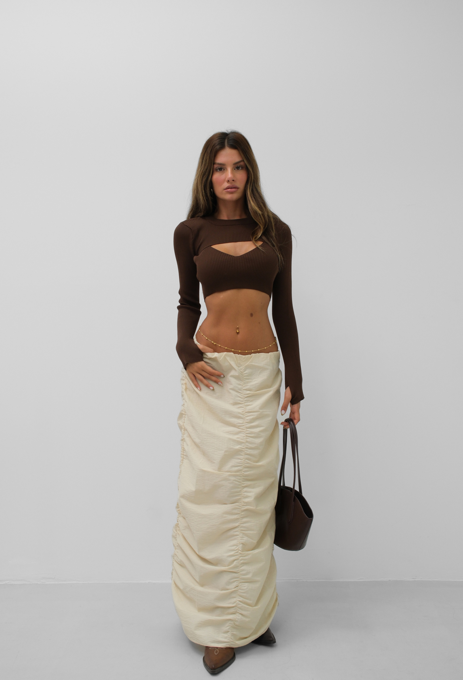 Ruffle Detail Maxi Skirt - Brand: Black Fashion - Women & Kids, Baby Clothes Wholesale - TheBS Women