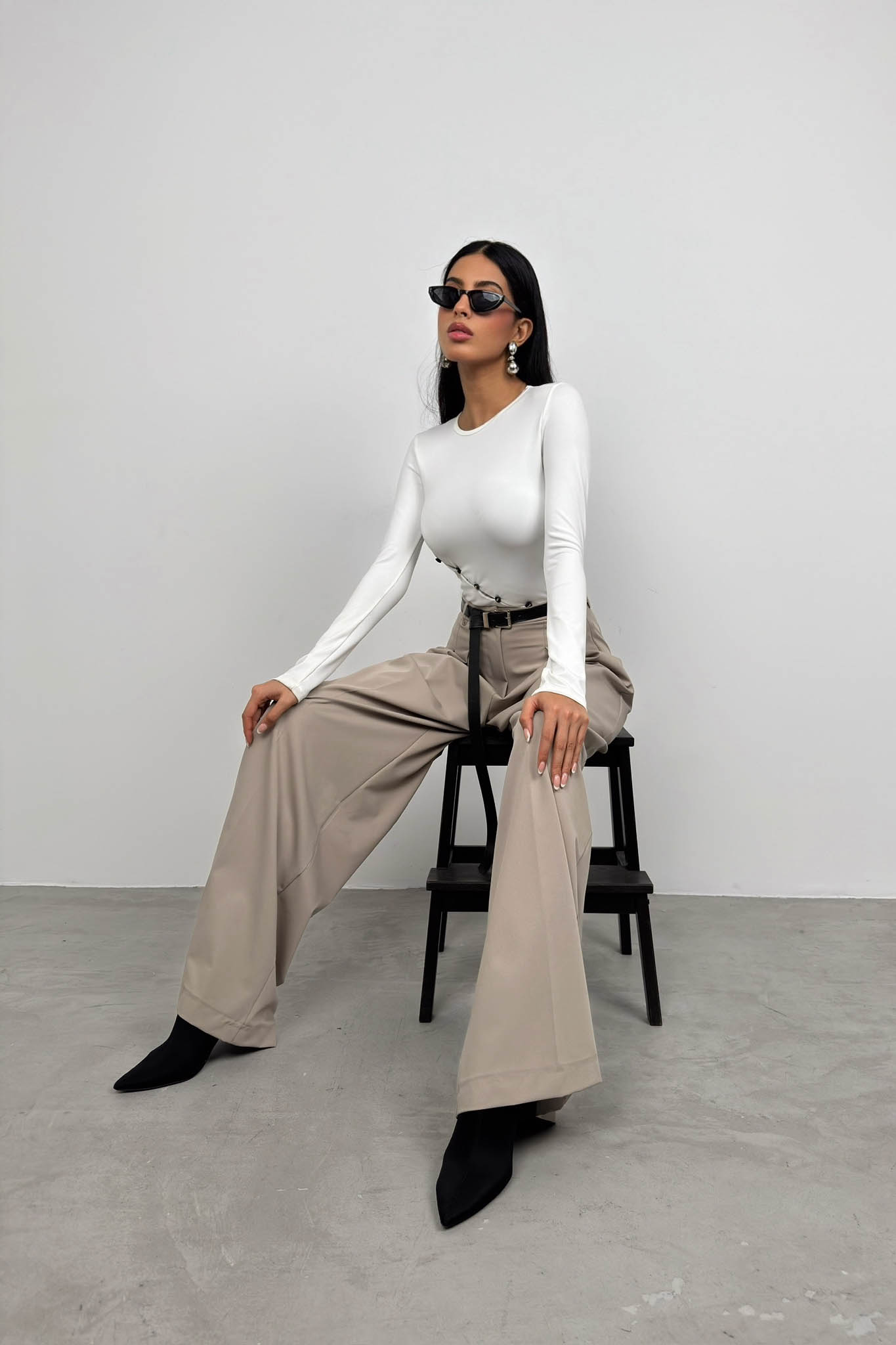 Asymmetric Button Detail Blouse - Brand: Black Fashion - Women & Kids, Baby Clothes Wholesale - TheBS Women