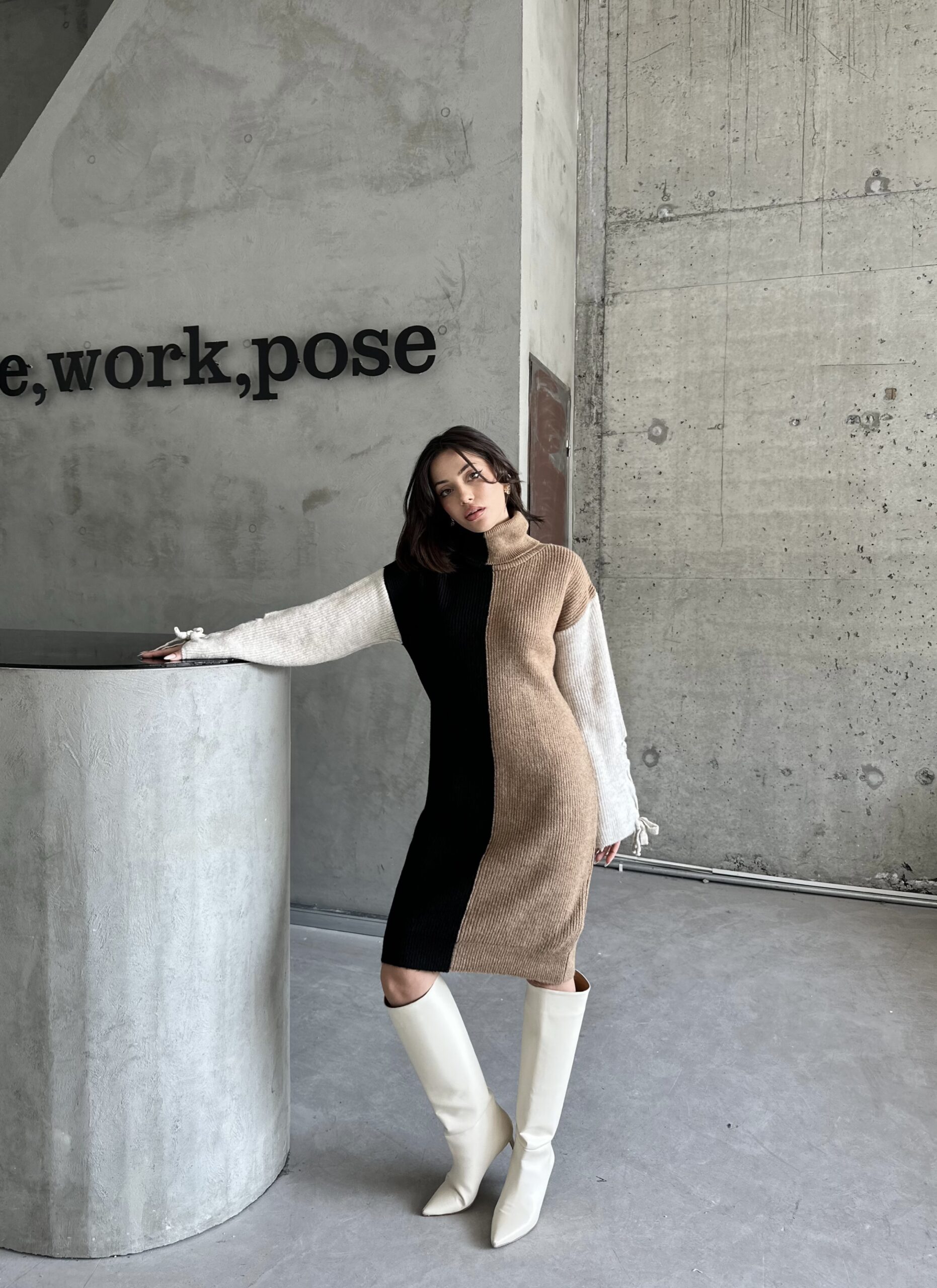 Two-Tone Raised Dress – Brand: My Fashion – Women & Kids, Baby Clothes Wholesale – TheBS Women