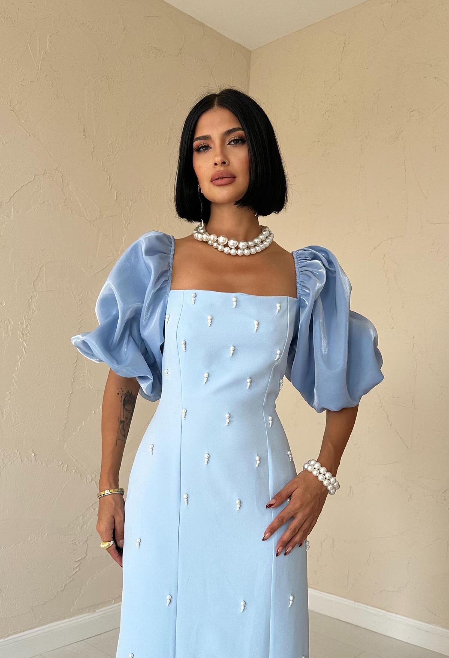 Embroidered Sleeve Garnish Dress - Baby - Brand: Elisa - Women & Kids, Baby Clothes Wholesale - TheBS Women