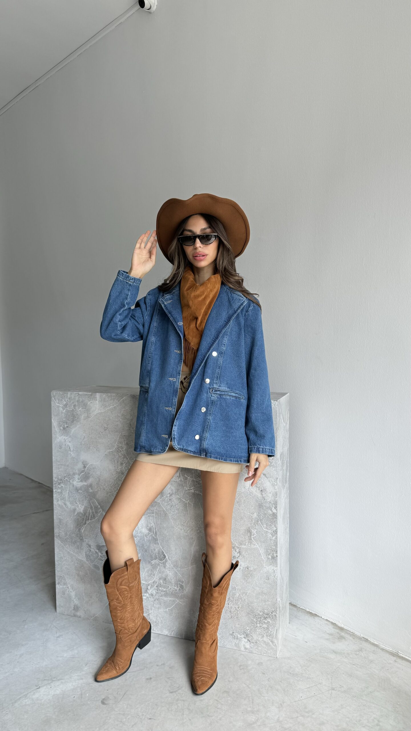 Denim Jacket Oversize - Blue - Brand: Cream Rouge - Women & Kids, Baby Clothes Wholesale - TheBS Women