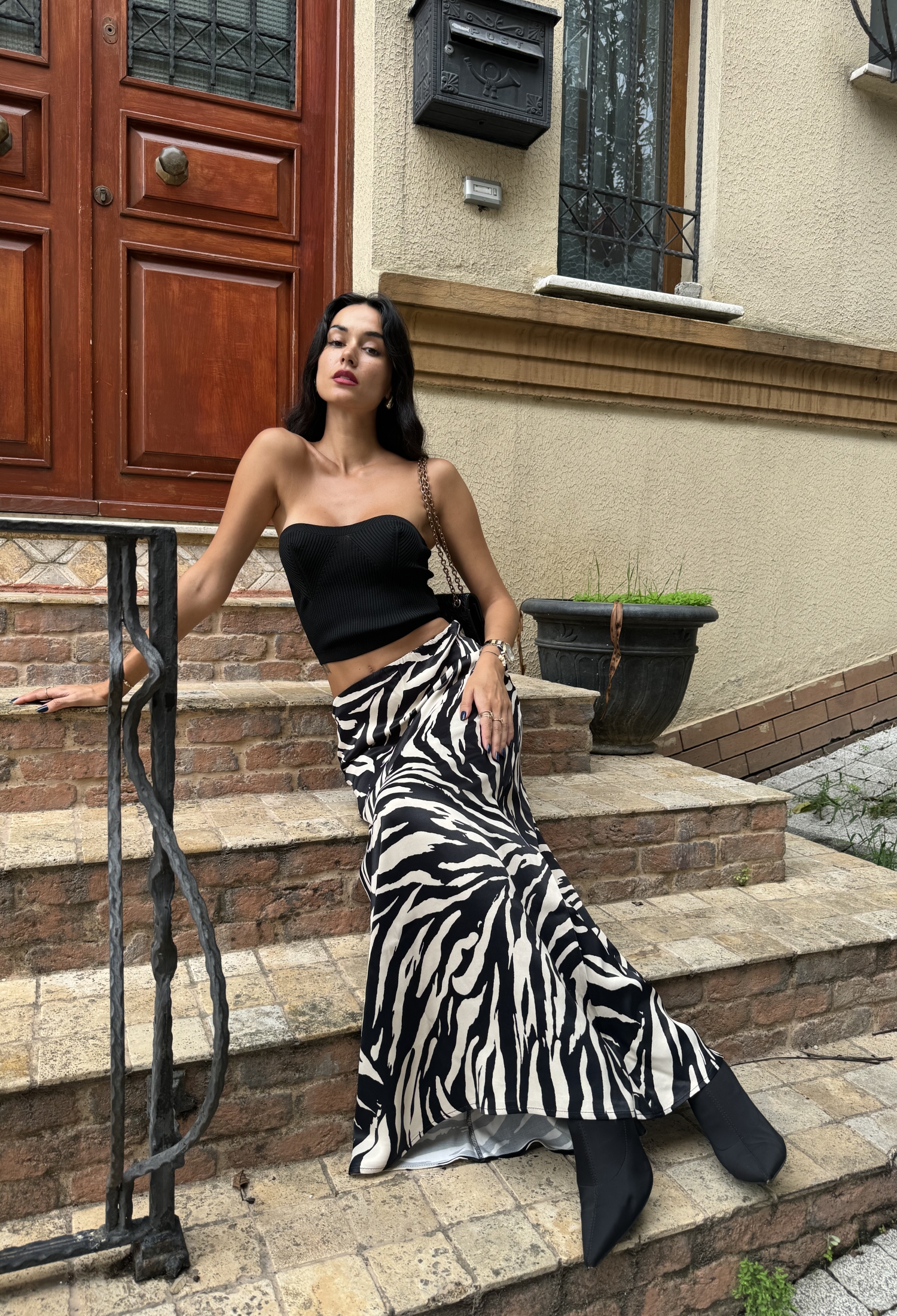 Floss Satin Zebra Print Skirt - Brand: First Angels - Women & Kids, Baby Clothes Wholesale - TheBS Women