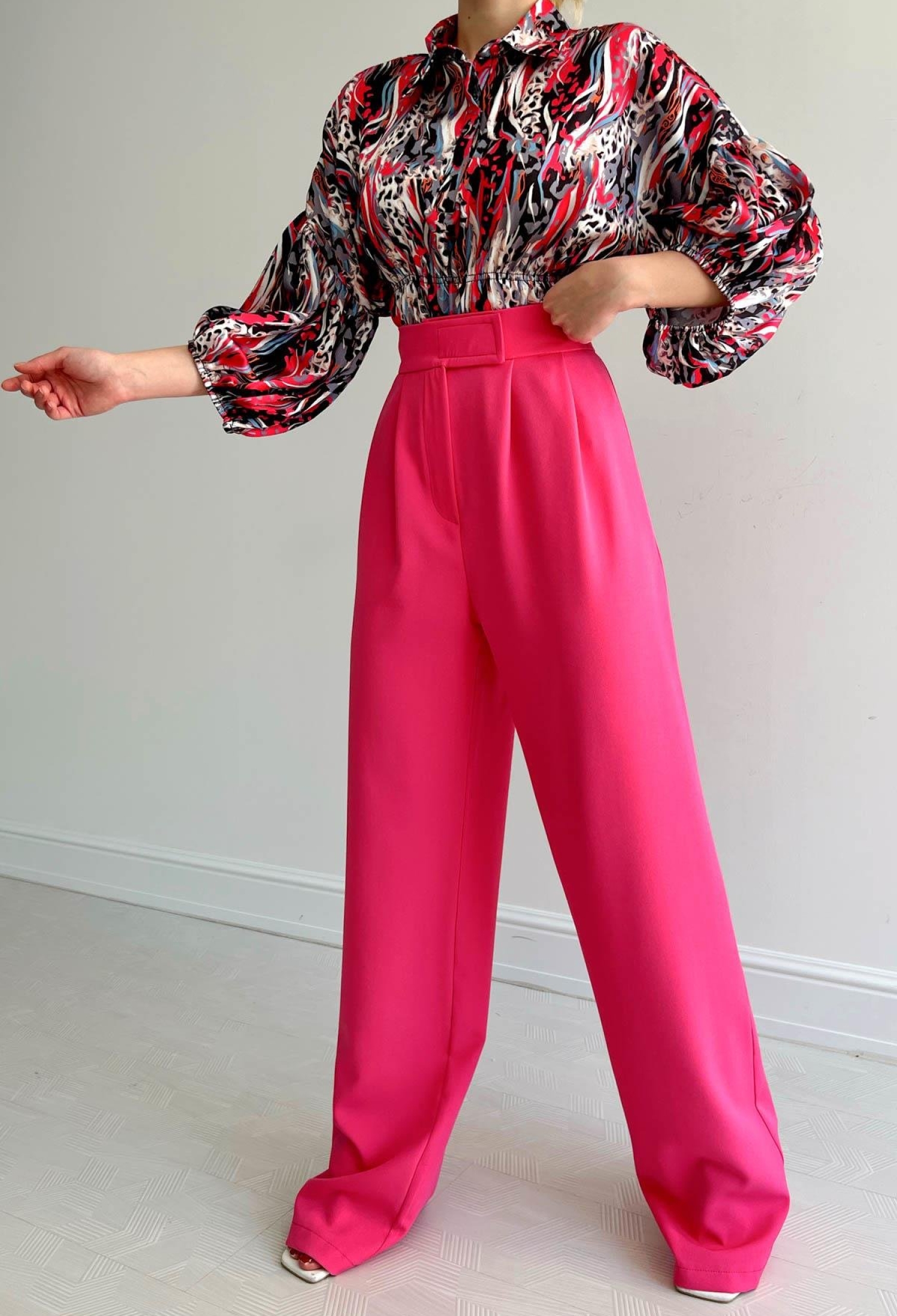 Elastic Waist Satin Shirt - Brand: Reyon - Women & Kids, Baby Clothes Wholesale - TheBS Women