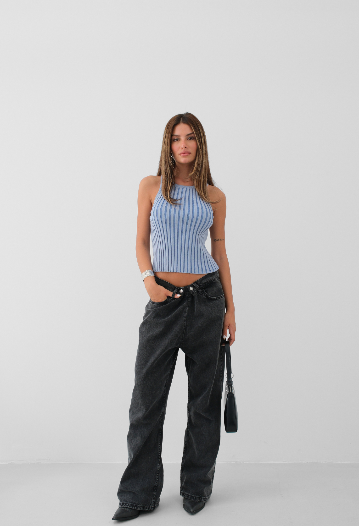 Ribbed Swim Neck Blouse - Brand: Black Fashion - Women & Kids, Baby Clothes Wholesale - TheBS Women