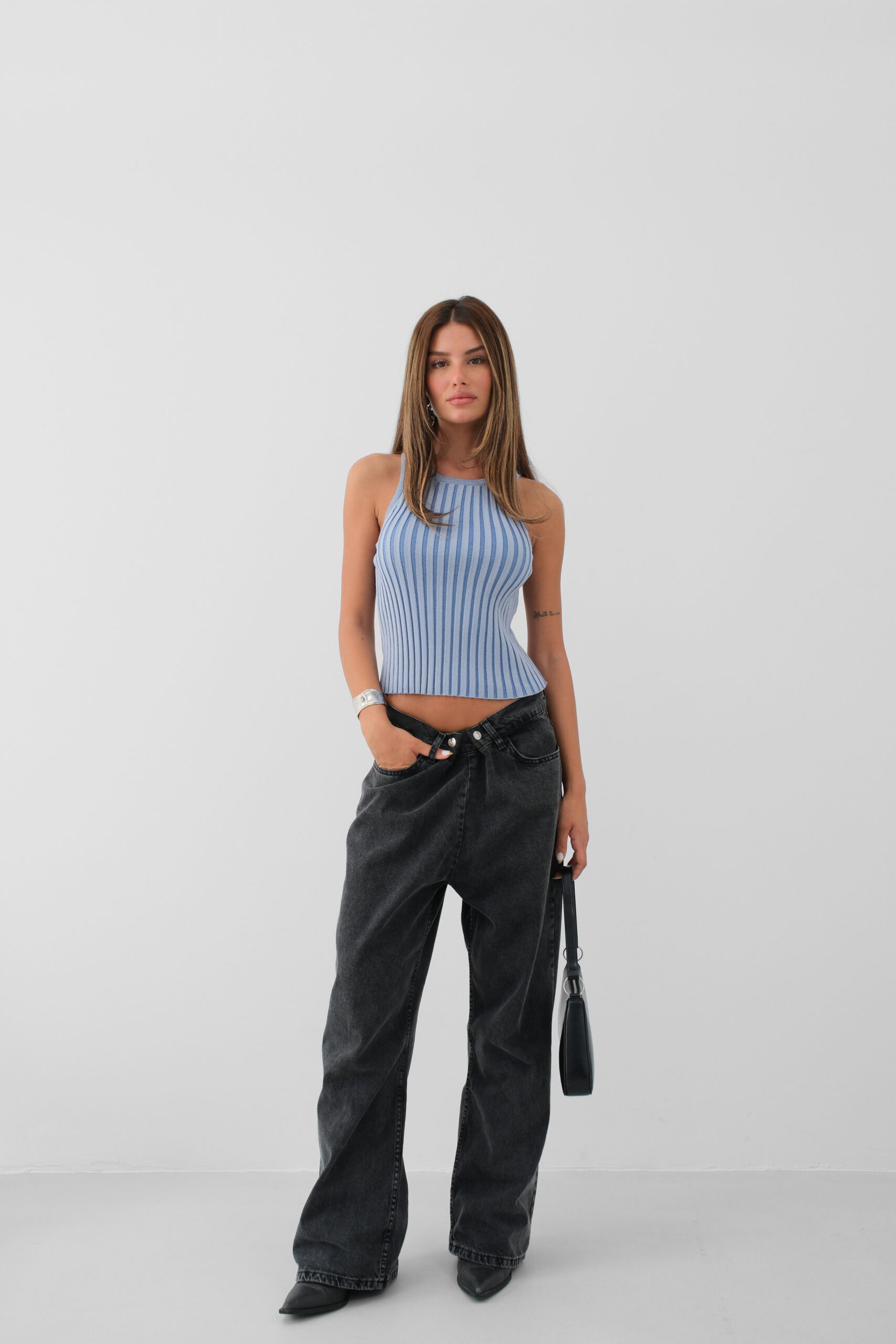 Ribbed Swim Neck Blouse - Brand: Black Fashion - Women & Kids, Baby Clothes Wholesale - TheBS Women